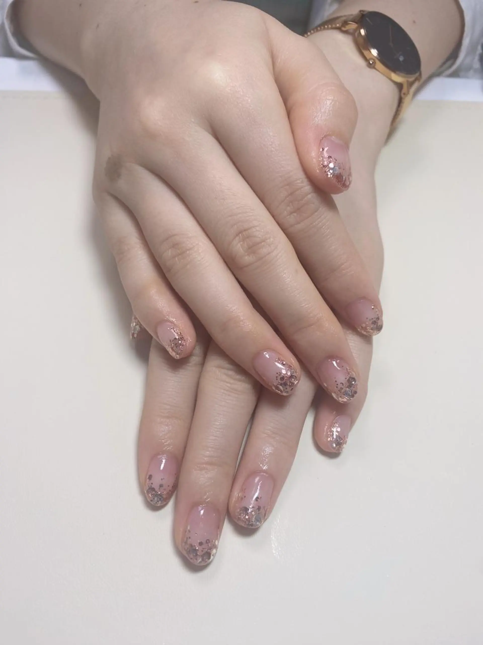 ネイル ラメ(グリッター) ラメグラデーション ハンドネイル Nail Salon K 🧸美爪育成のネイルデザイン