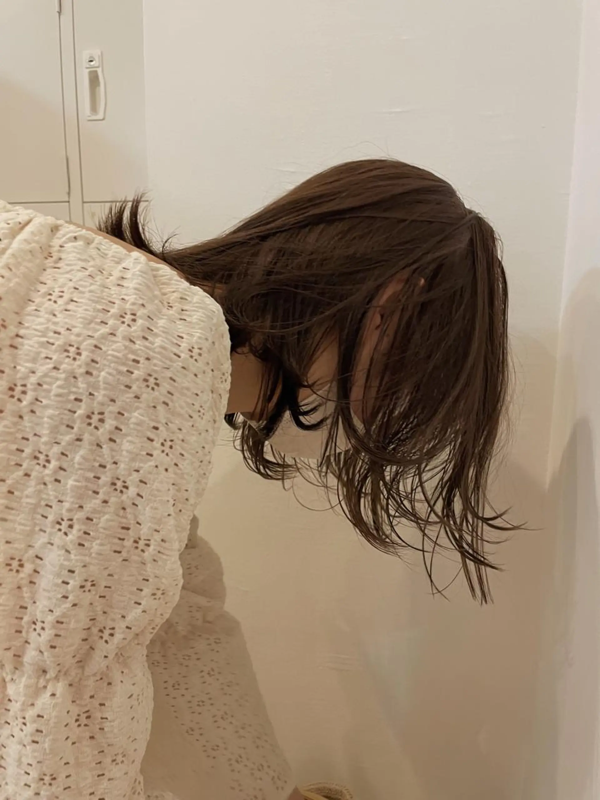 ミディアム カラー ベージュカラー 梅田／ベージュ レイヤー／ヌマタのヘアスタイル