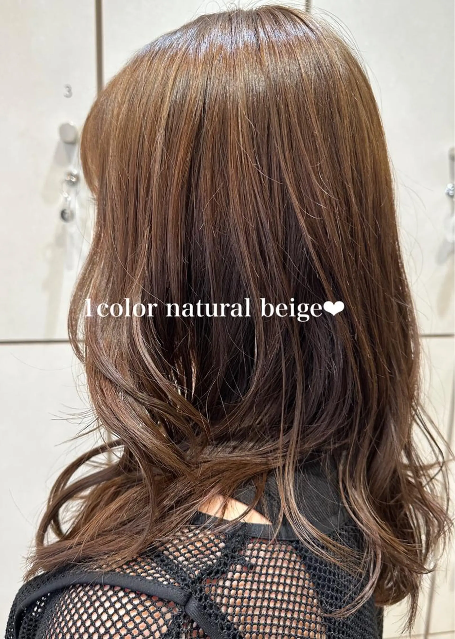 ミディアム カラー ベージュカラー ブリーチ ブリーチなしカラー カット ヘアカラー 美髪矯正/渡辺 りんのヘアスタイル