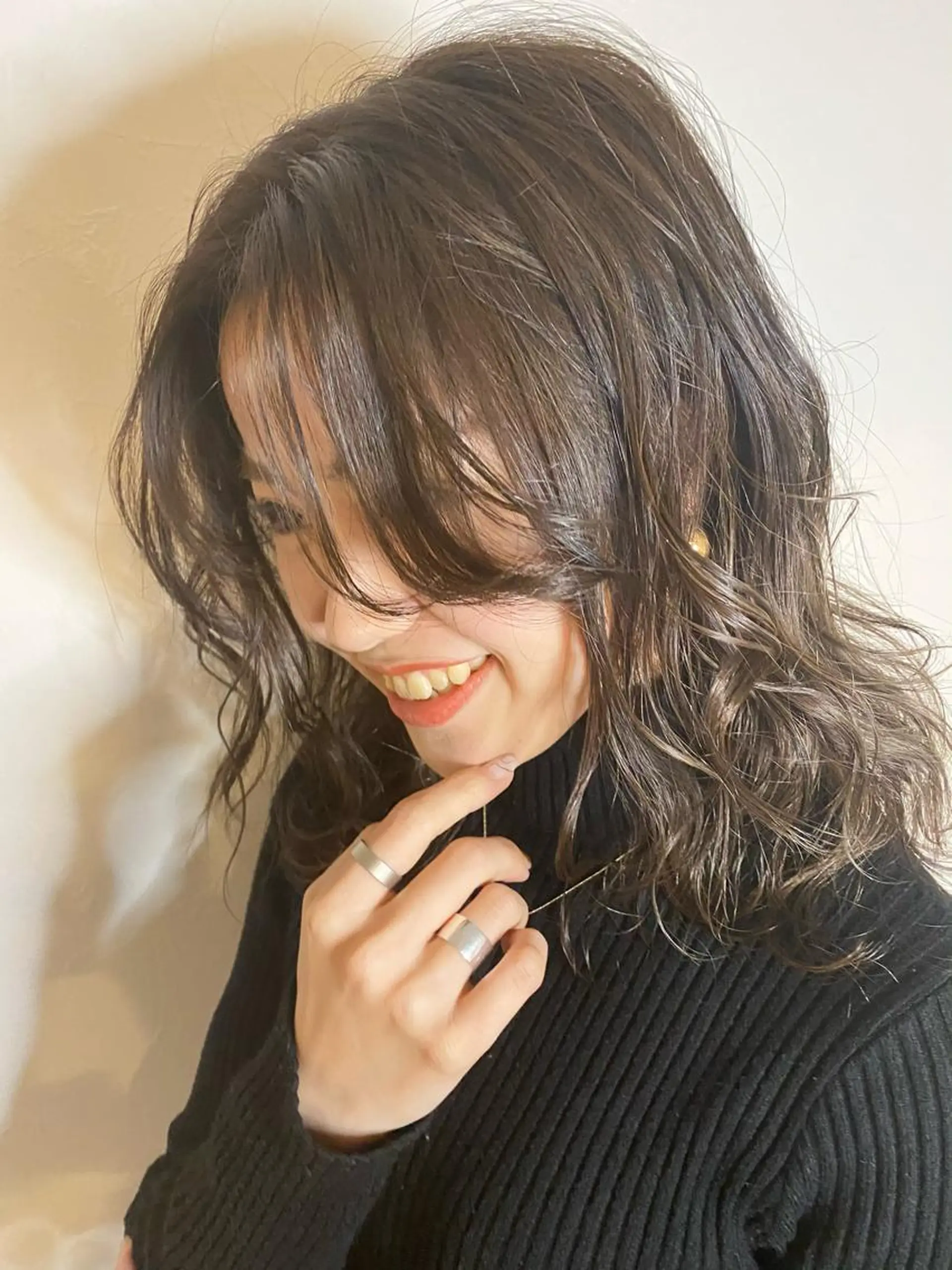 セミロング カラー パーマ m ā l o. マァロのヘアスタイル