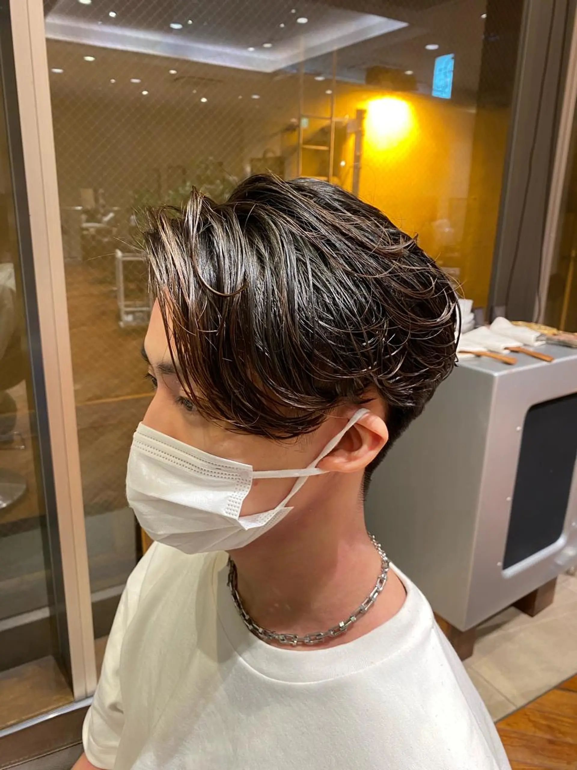 パーマ メンズ メンズパーマ レイヤー/グレージュ メンズパーマのヘアスタイル