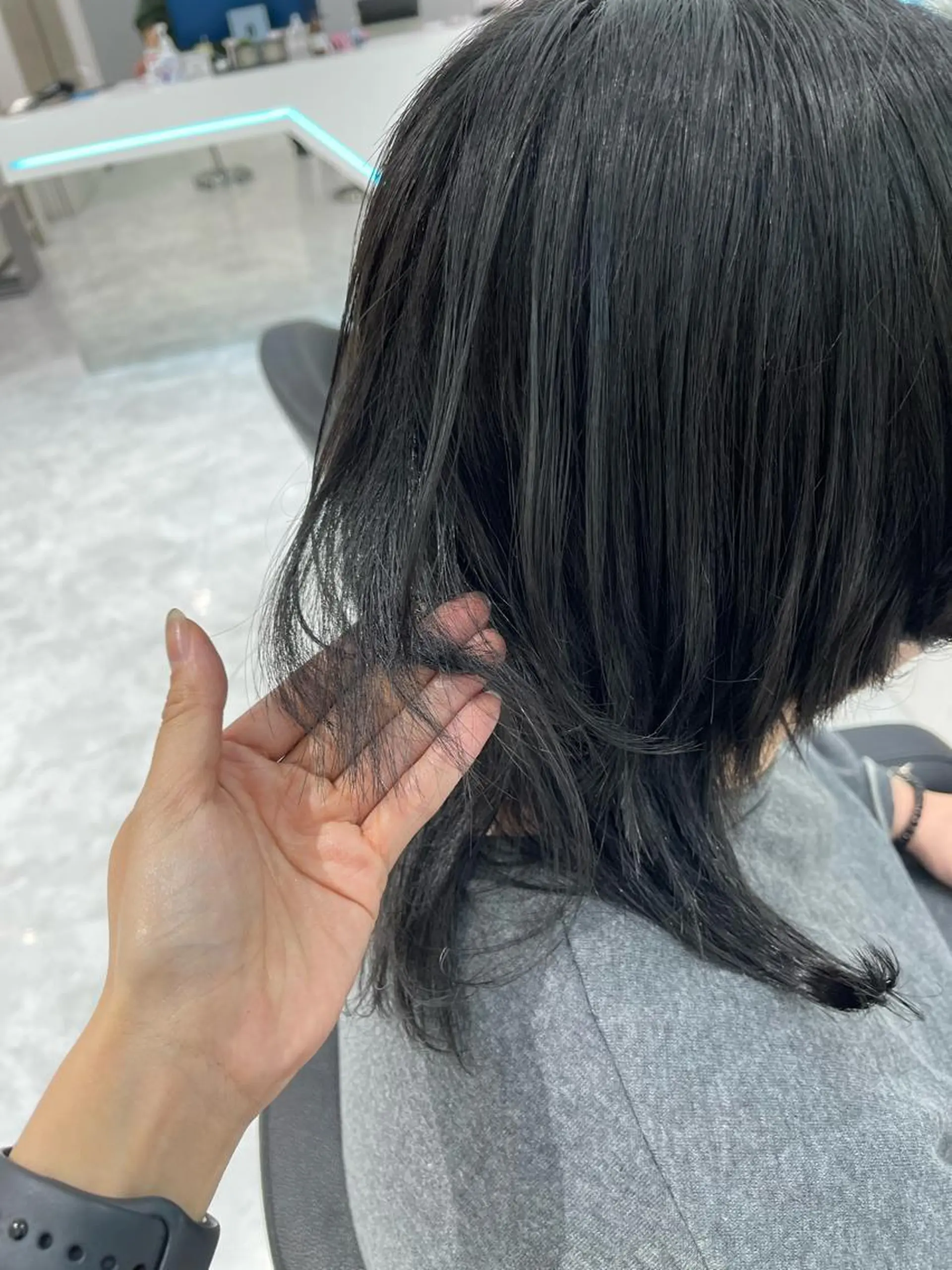 ミディアム コテ巻き風パーマ 🦋にこ🦋のヘアスタイル