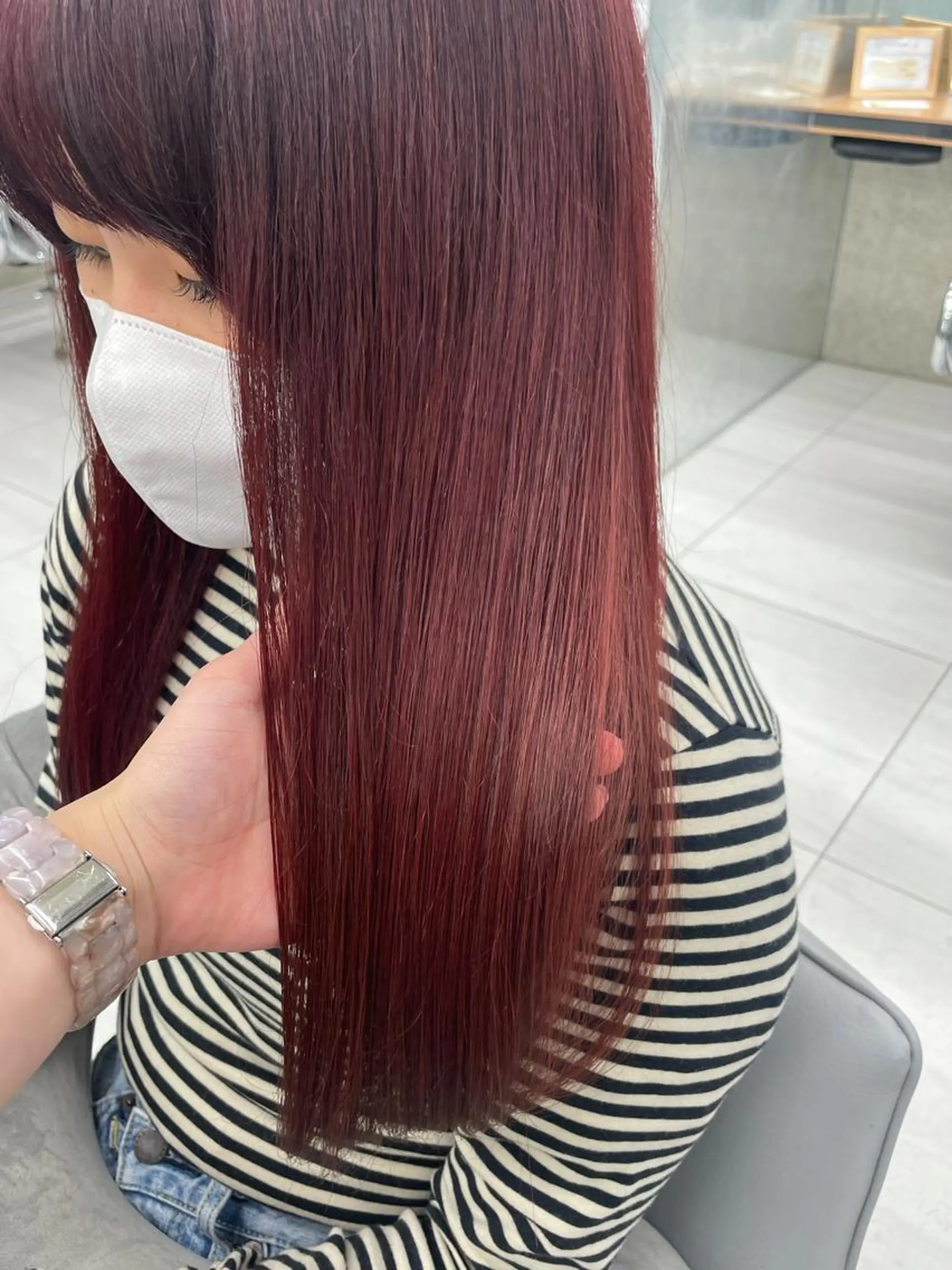 ロング 暖色🎀ゆるふわ☁️ MOERI 🍒のヘアスタイル