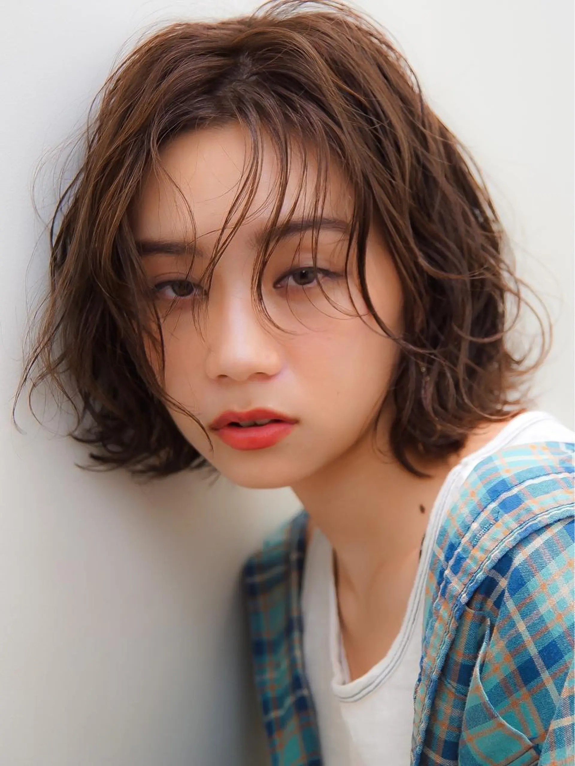 ミディアム カラー カット パーマ トリートメント ヘッドスパ ナツミ🤍 蔵前、浅草のヘアスタイル