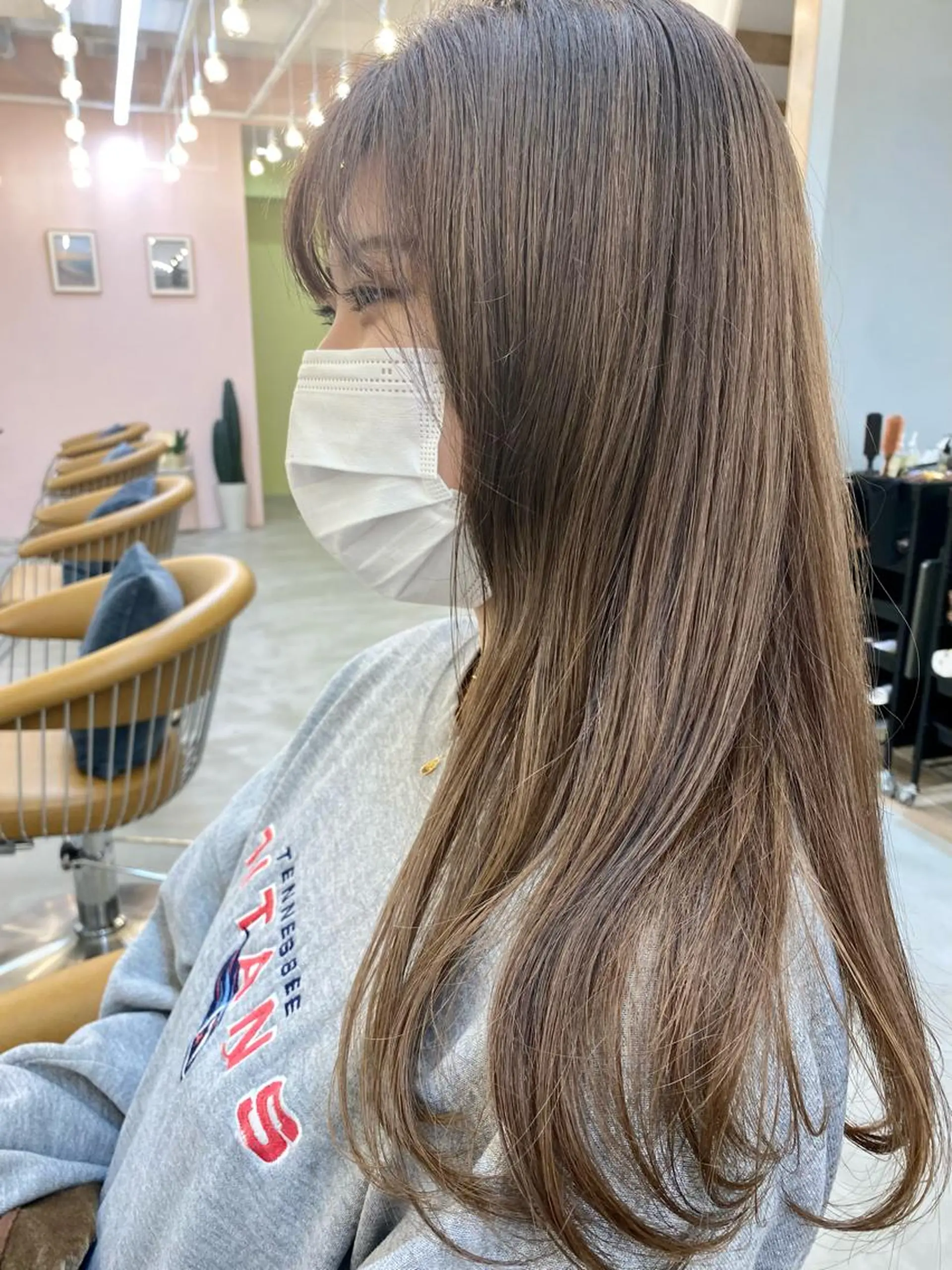 セミロング 顔周り/ブリーチなし /縮毛矯正🫧伊勢のヘアスタイル