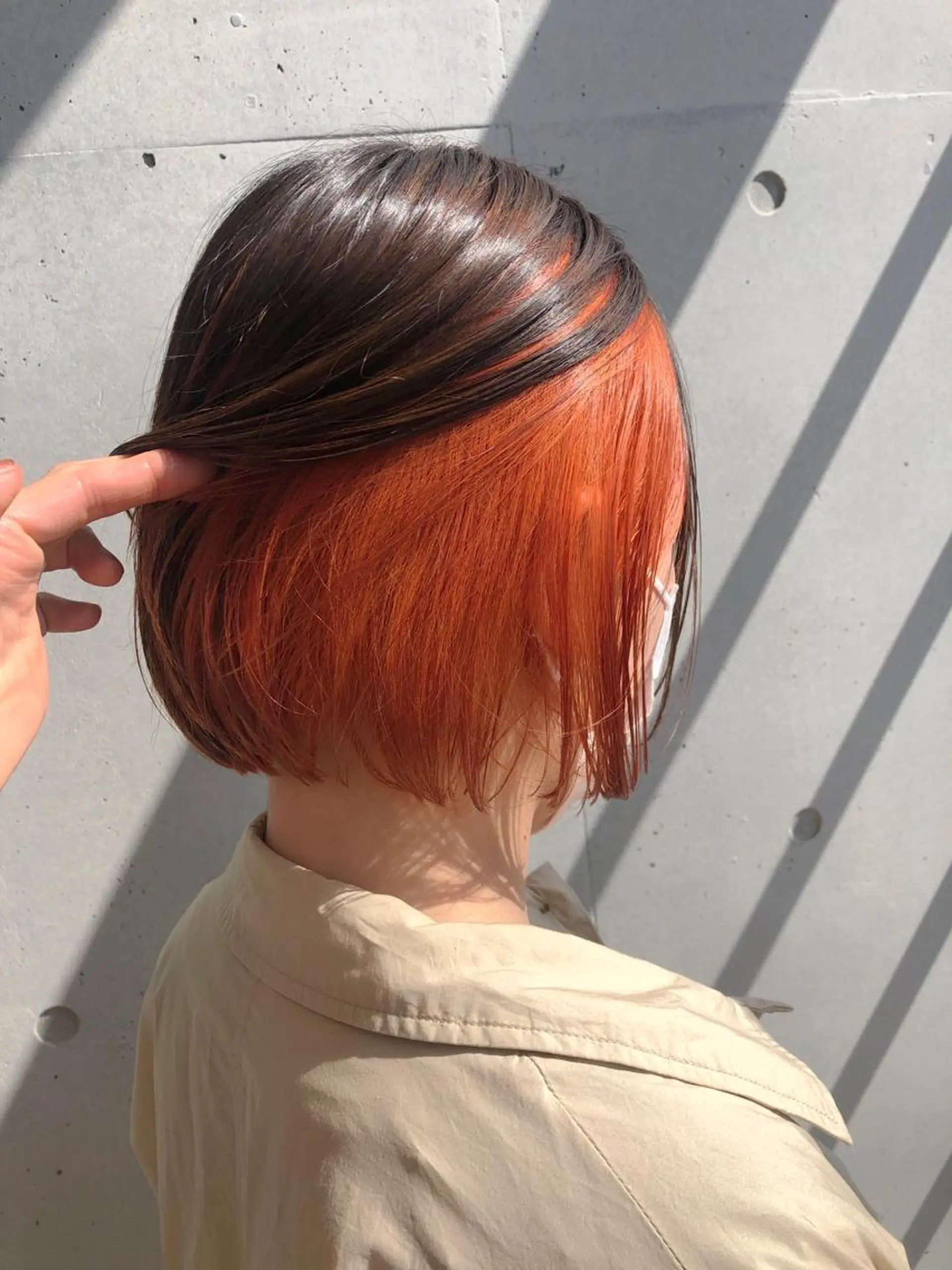 ショート カラー オレンジ カット ヘアカラー トリートメント ☕️ベージュカラー 内藤光哉☕️のヘアスタイル