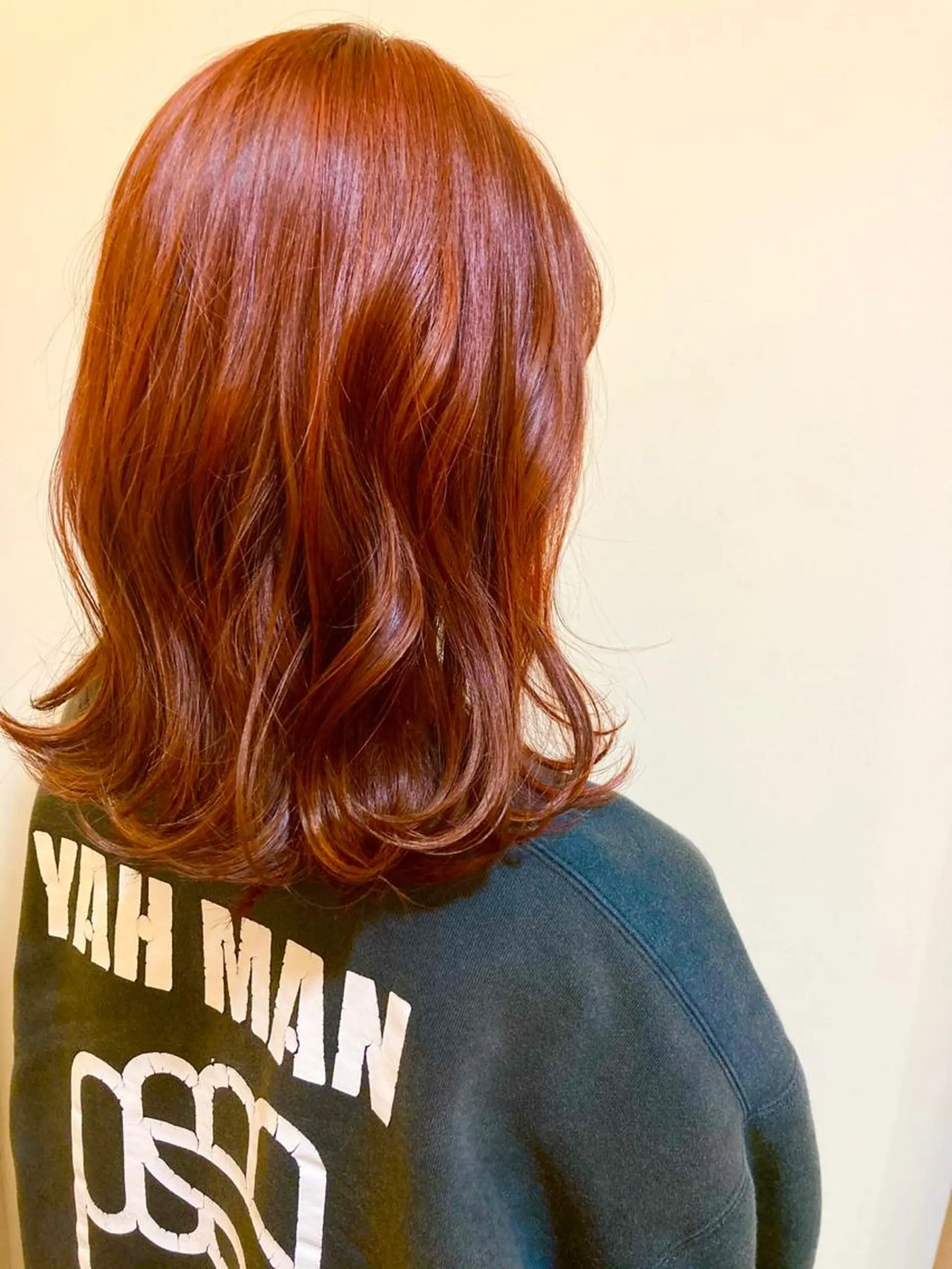 ミディアム カラー オレンジ ペッツ本店 スタイリスト増田ゆきのヘアスタイル