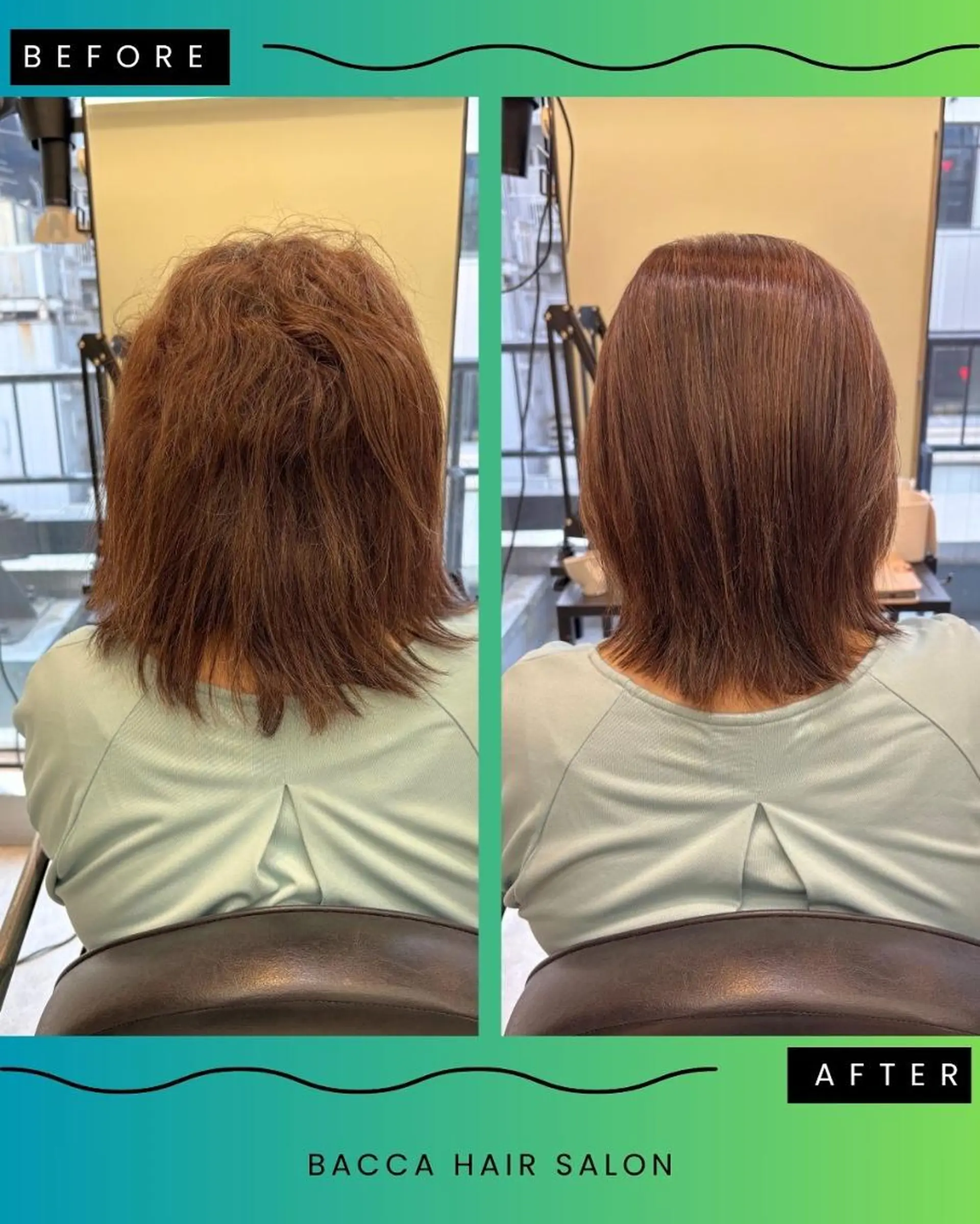 ミディアム 髪質改善 トリートメント カット 縮毛矯正 トリートメント 一宮駅3分/水野/ ショート/ボブのヘアスタイル