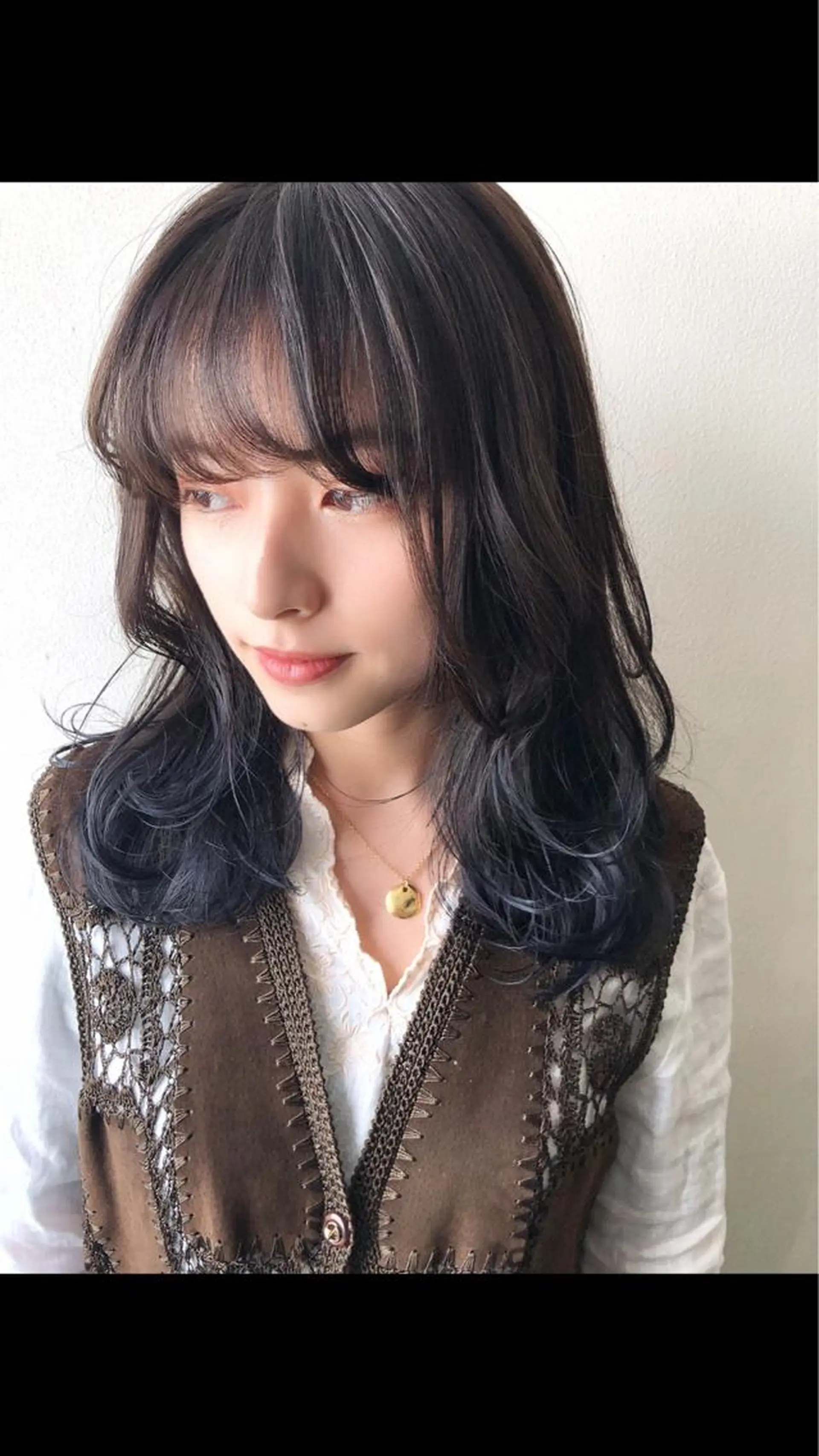 セミロング カット ヘアカラー トリートメント ヘッドスパ ヘアセット ✨透明感ケアカラー✨ 長野ゆきなのヘアスタイル
