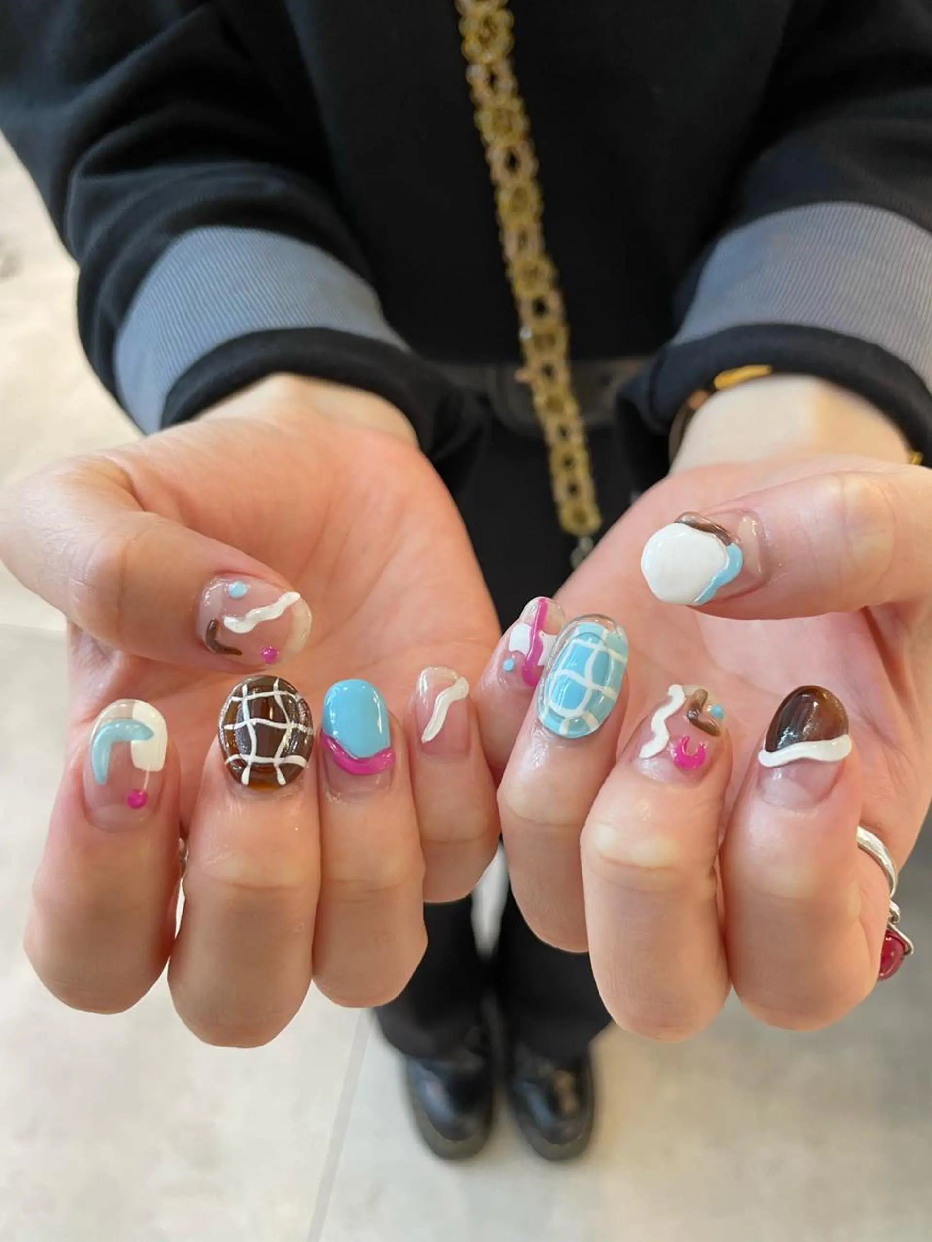 ネイル ぷっくりネイル ハンドネイル hair&nail ☯️アイリ☯️のネイルデザイン