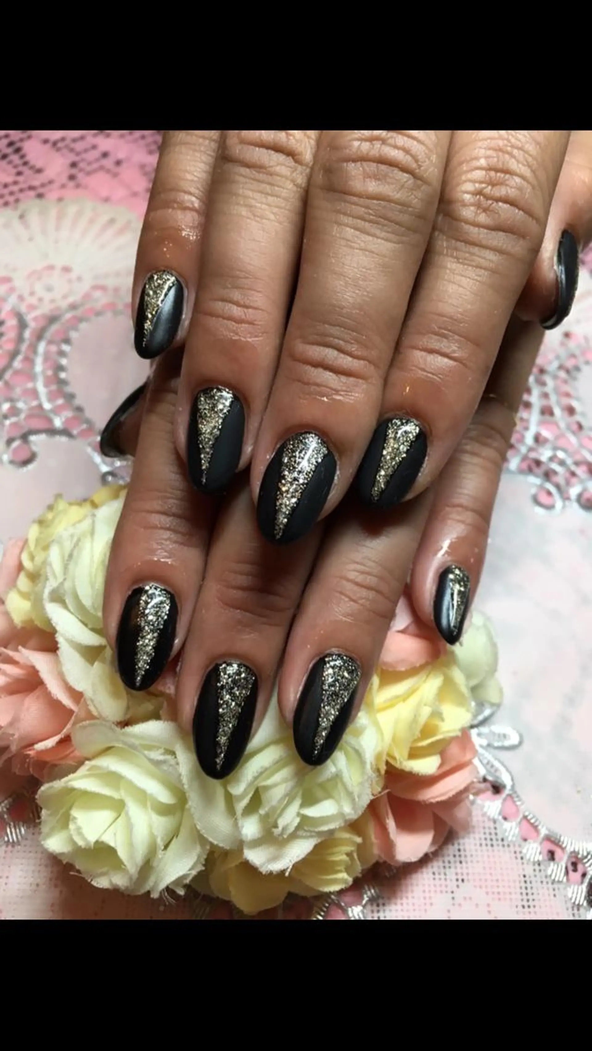 ネイル キラキラネイル ラメ(グリッター) マットネイル シルバー J terrace Nailのネイルデザイン