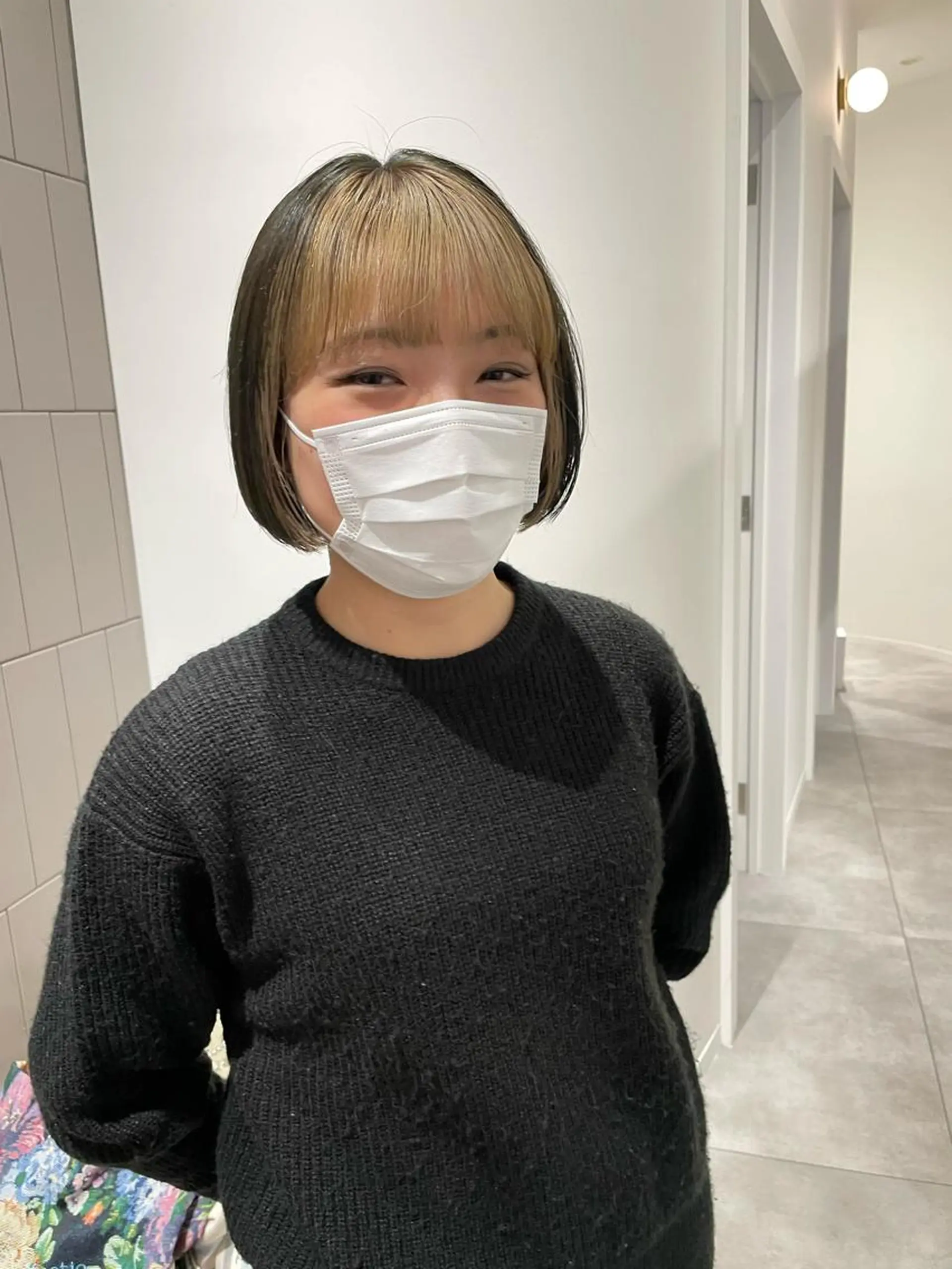 ミディアム MASHUabeno所属・オリーブベージュ/ ブリーチなし透明感のヘアスタイル