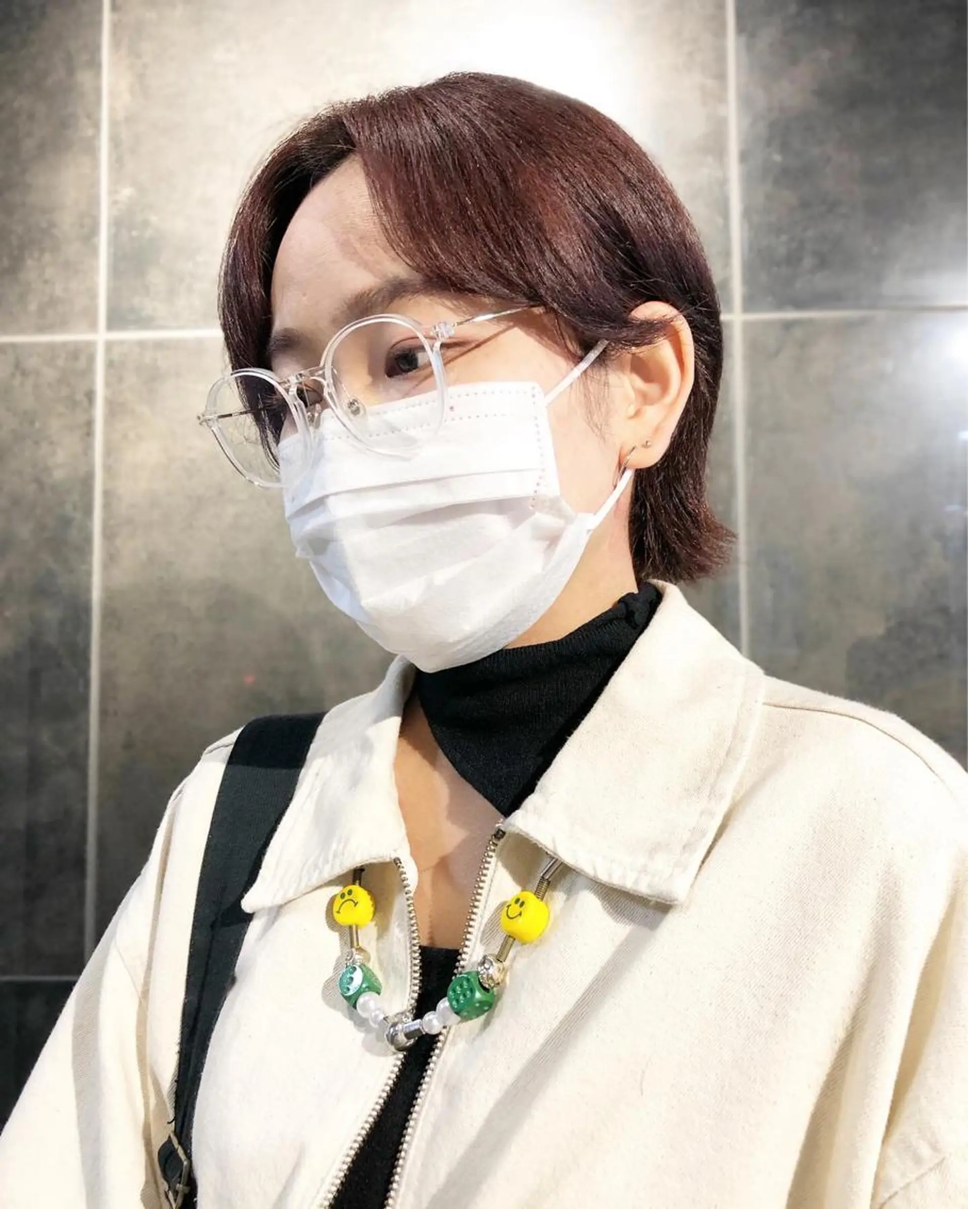 ショート カラー ヘアアレンジ ブラウンカラー ピンクカラー ピンクブラウン ショートヘア カット ヘアカラー トリートメント メンズ特化✂️栗原 侑也のヘアスタイル