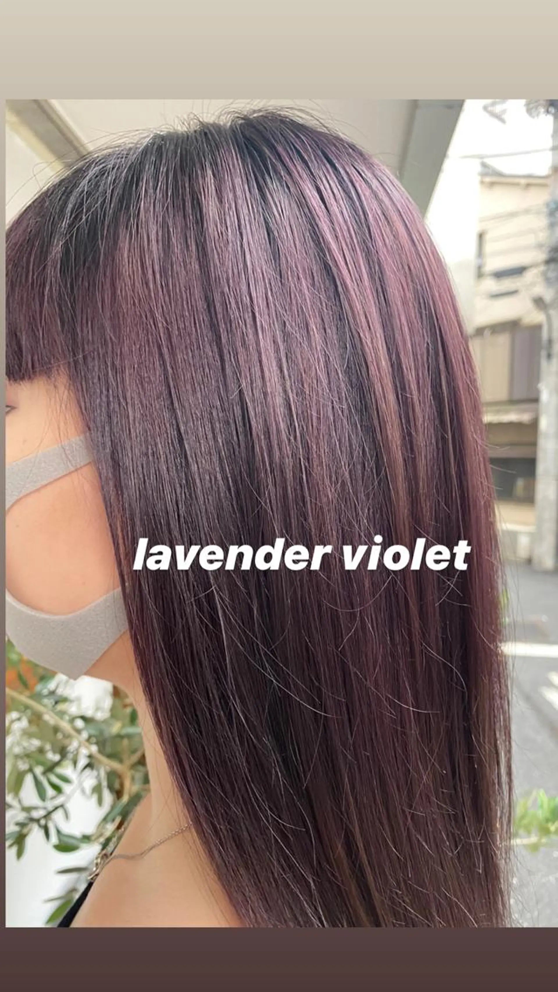 ロング カラー ラベンダーカラー 艶カラー、パーマ 祥一朗　WAWAのヘアスタイル