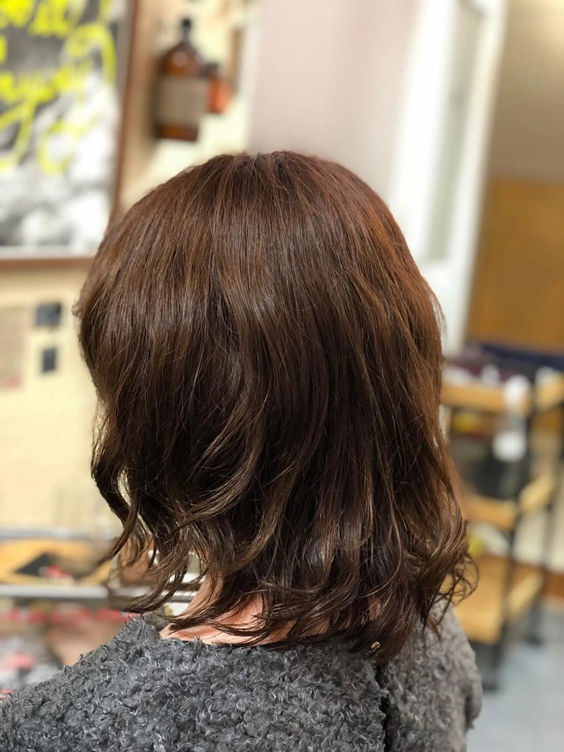ミディアム パーマ ミディアムパーマ トリートメント カット パーマ トリートメント carre hair 店長   中園　武士のヘアスタイル