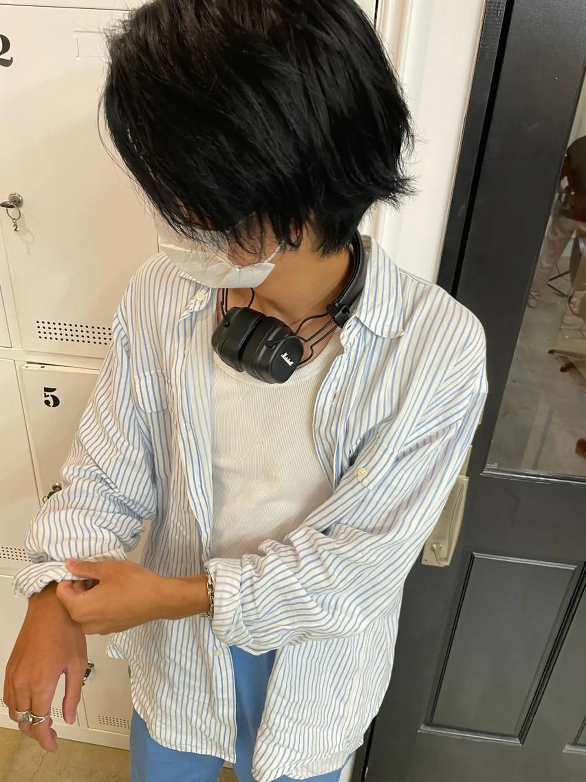 カラー メンズ 黒髪 ブルーカラー ブルーブラック 🦄垢抜けボブ特化× 暖色カラー未来🦄のヘアスタイル