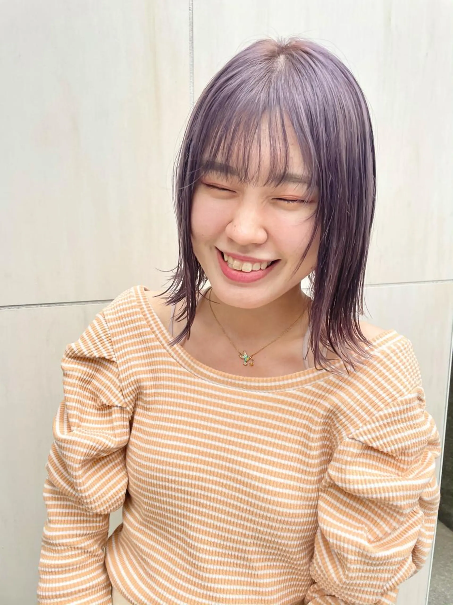 ミディアム カラー ブリーチ カット ヘアカラー トリートメント tatsumi/ボブ ウルフ/レイヤーのヘアスタイル