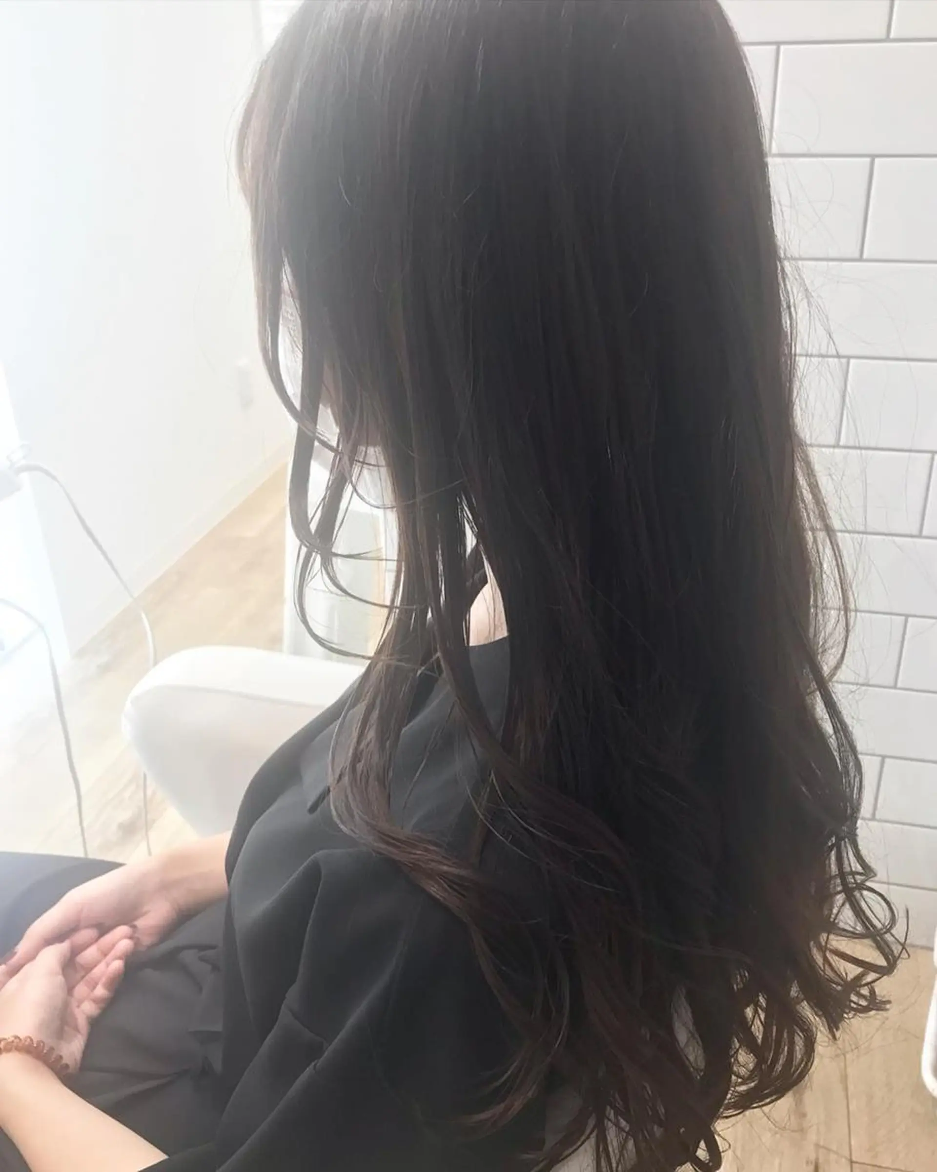 セミロング 韓国風ヘア レイヤーカット 🥛洒落髪小顔cut なら龍崎🥛のヘアスタイル