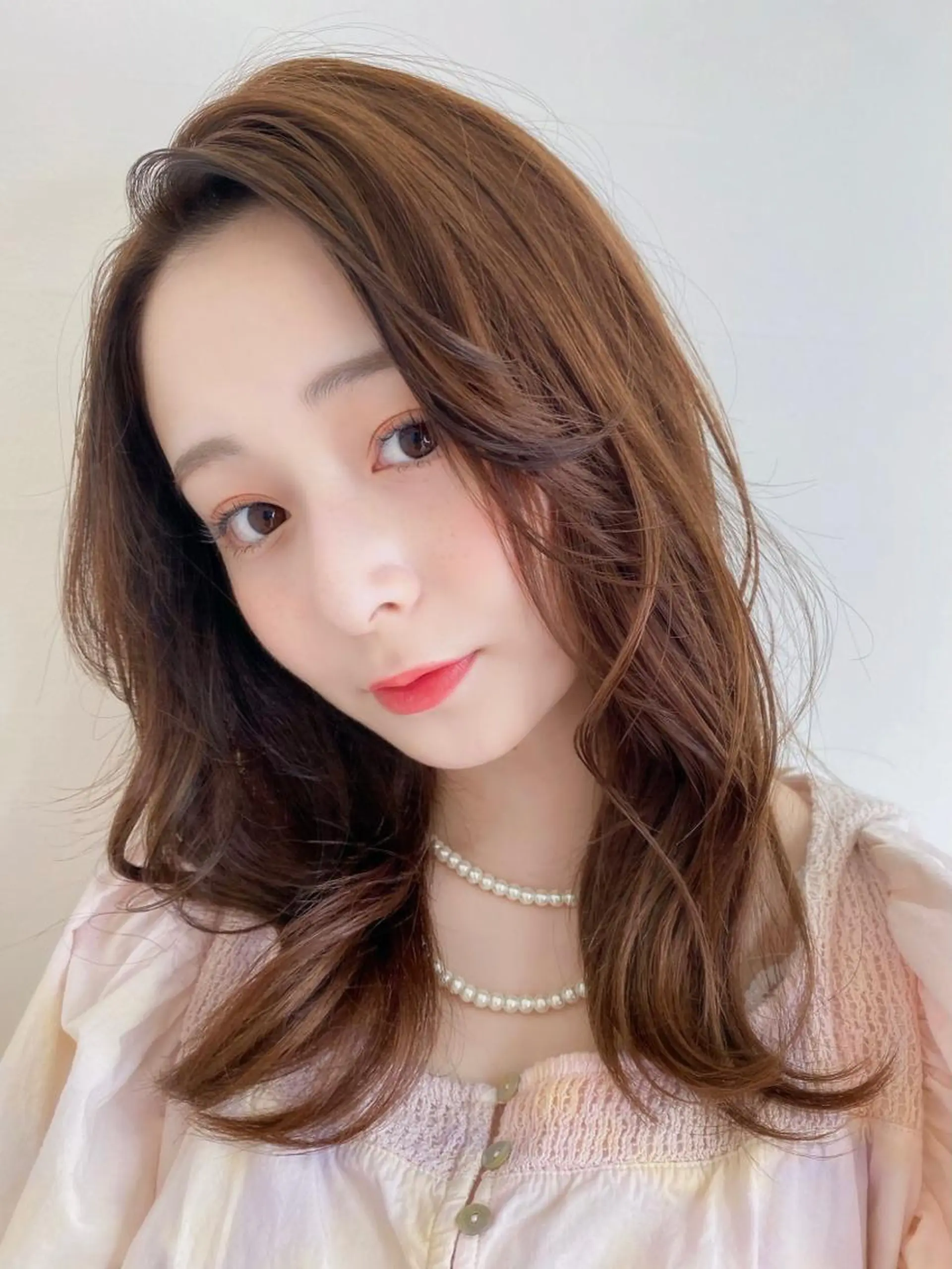 セミロング カラー 🪭risa 暖色/レイヤー🪭のヘアスタイル