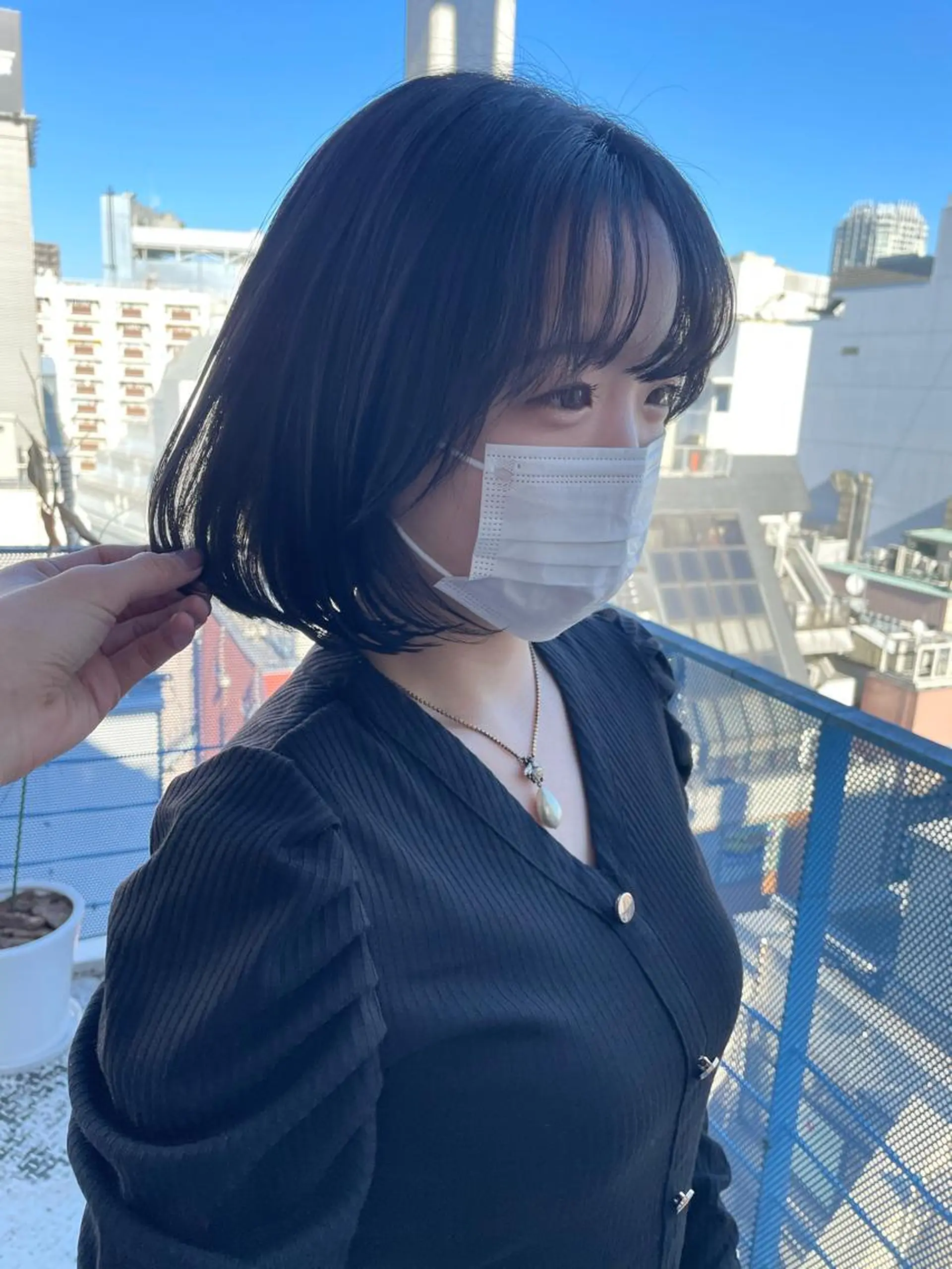 ミディアム ヘアアレンジ 縮毛矯正/髪質改善/ ブリーチ毛/木元渓太のヘアスタイル