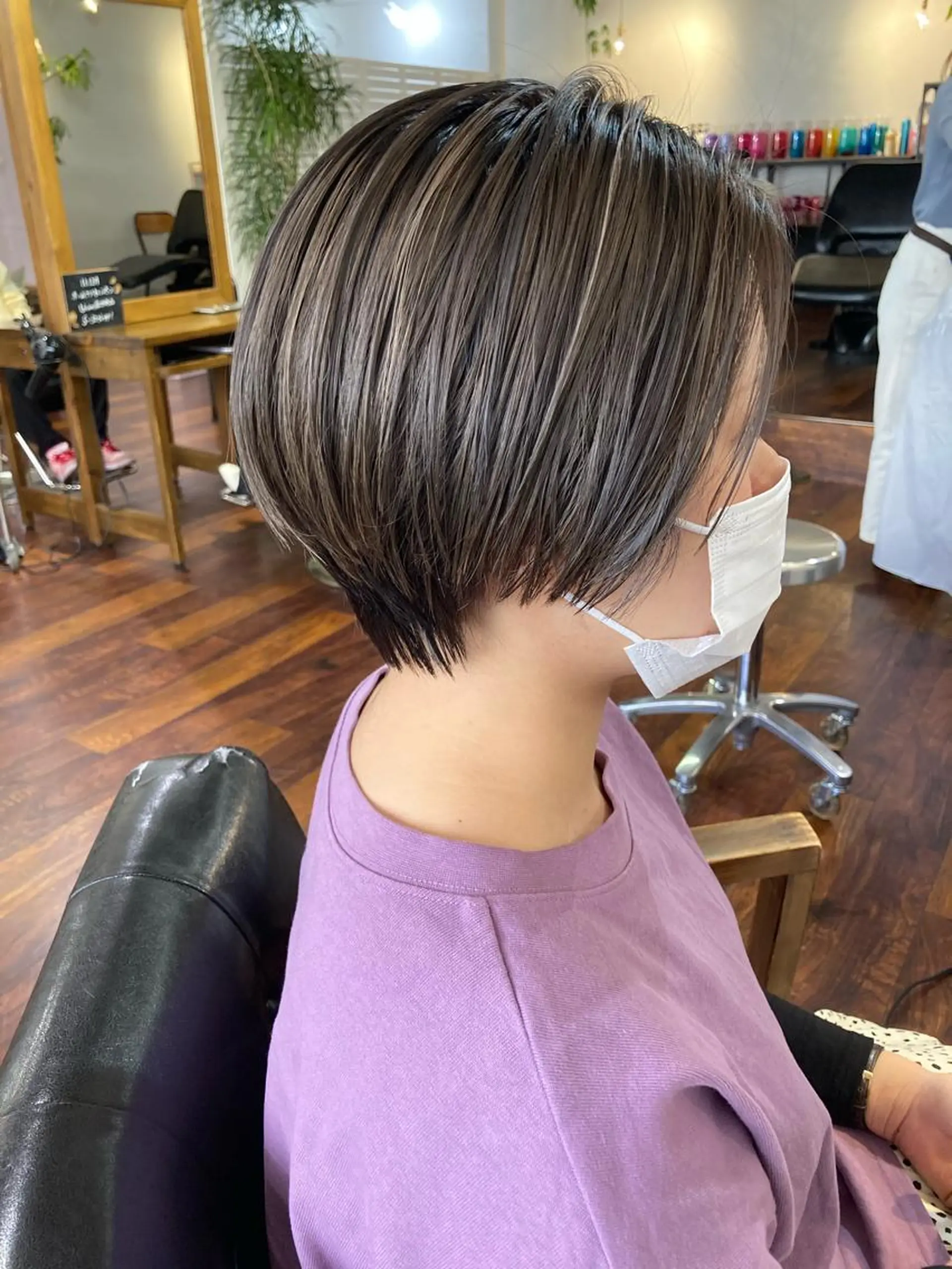 ショート カラー ハイライトカラー ハイライト 小木曽智美 /ボブ/ショートのヘアスタイル