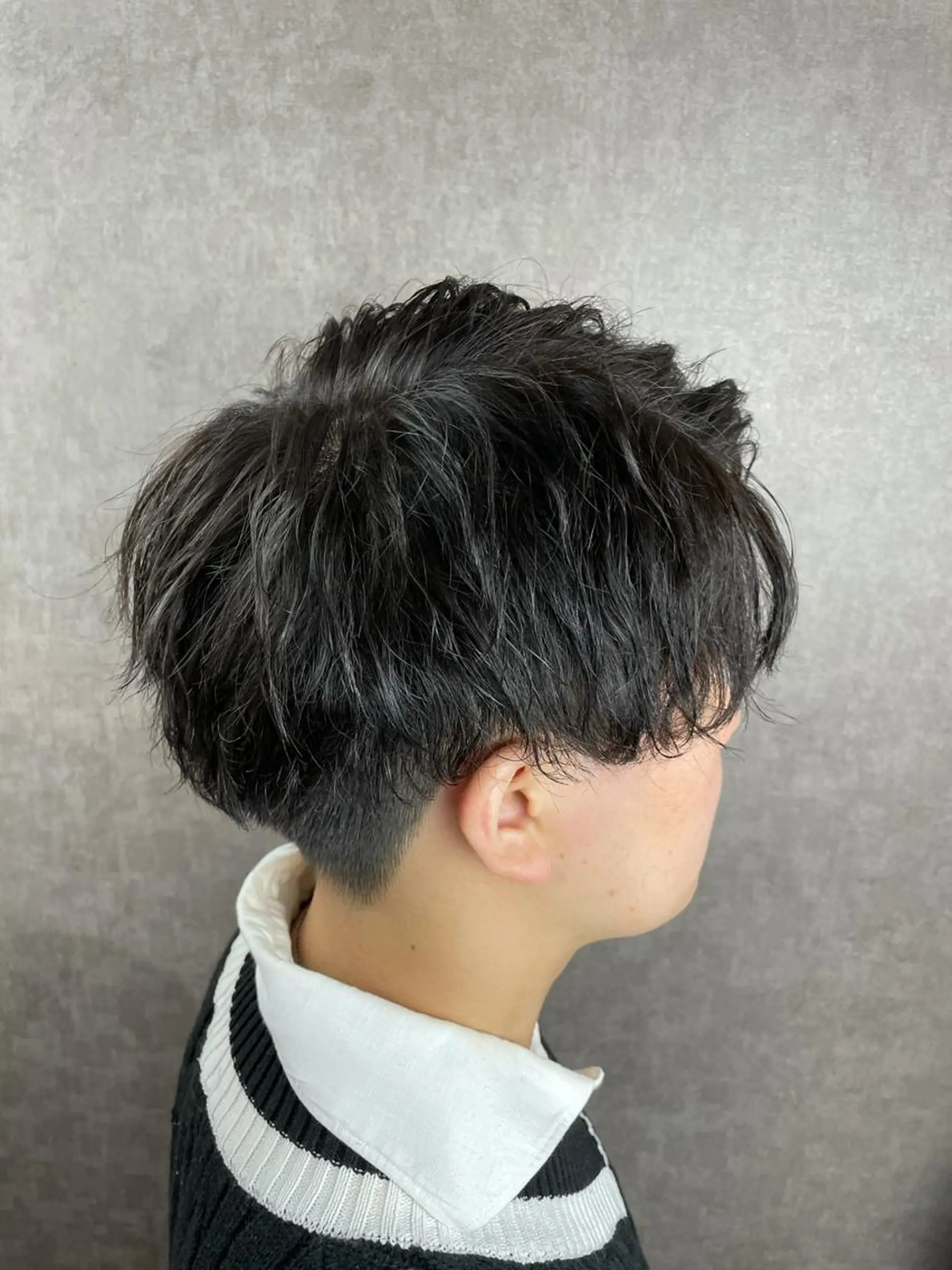 ショート パーマ メンズ センターパート メンズ専門 中島俊【朝霞】のヘアスタイル