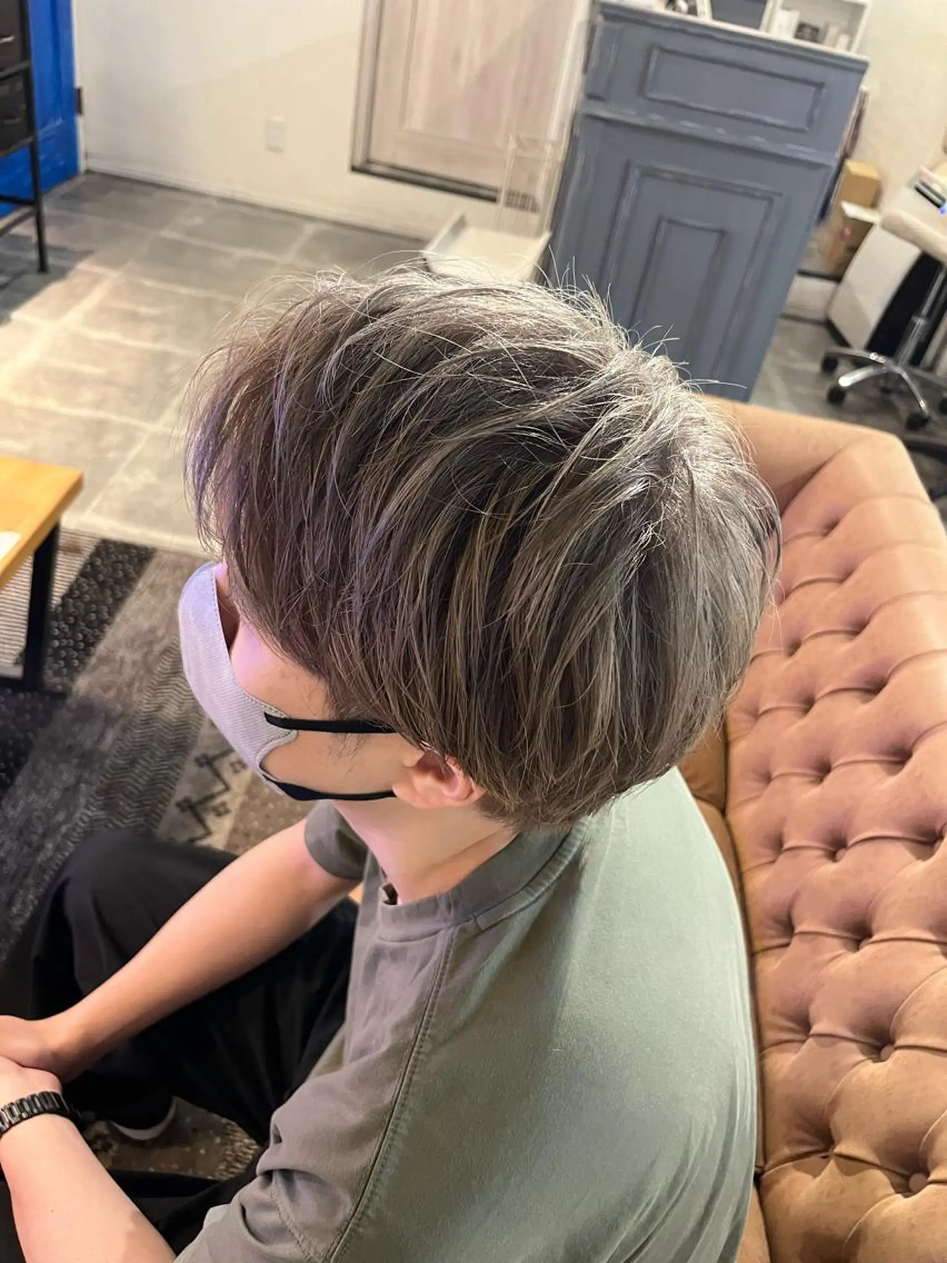 ショート カラー メンズ メンズブリーチ ブリーチ グレージュ カット ヘアカラー トリートメント umber  royce所属・🫟メンズスタイル 特化型マナ🫟のヘアスタイル