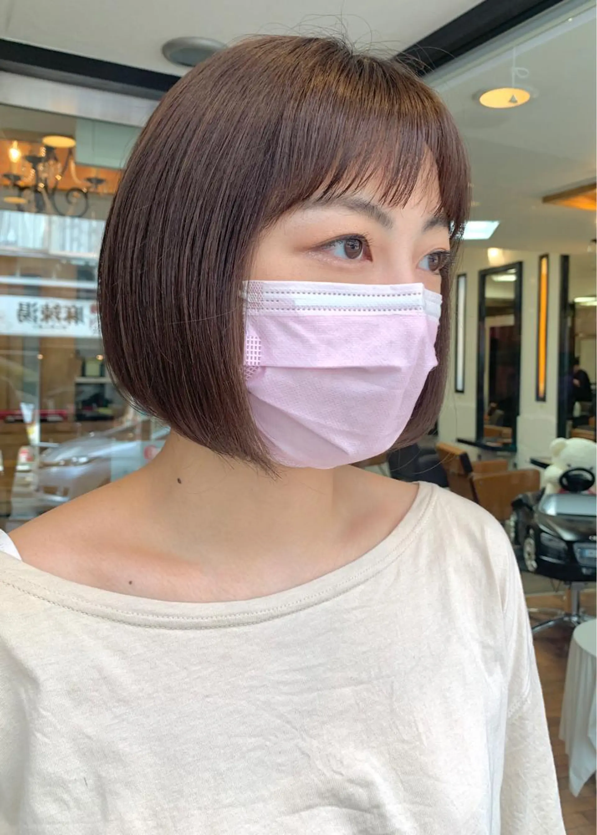 ショート カラー ボブ カット ヘアカラー トリートメント 矢野 晃平のヘアスタイル