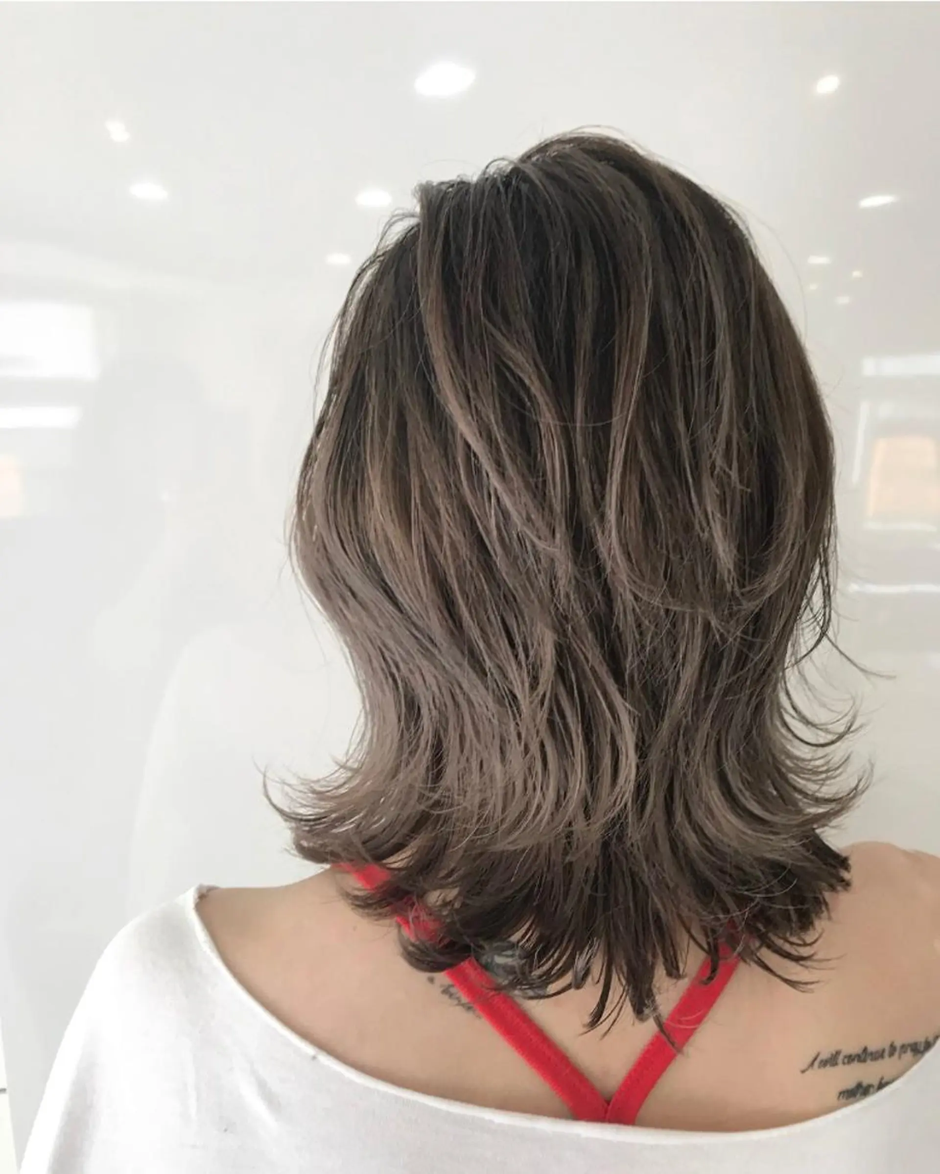 ミディアム カラー ハイトーンカラー NORME経堂 nonのヘアスタイル