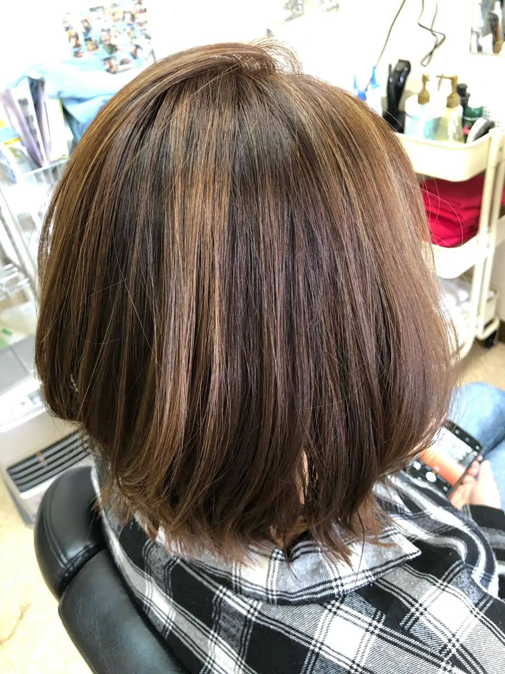 ミディアム カラー イルミナカラー 石塚 浩のヘアスタイル