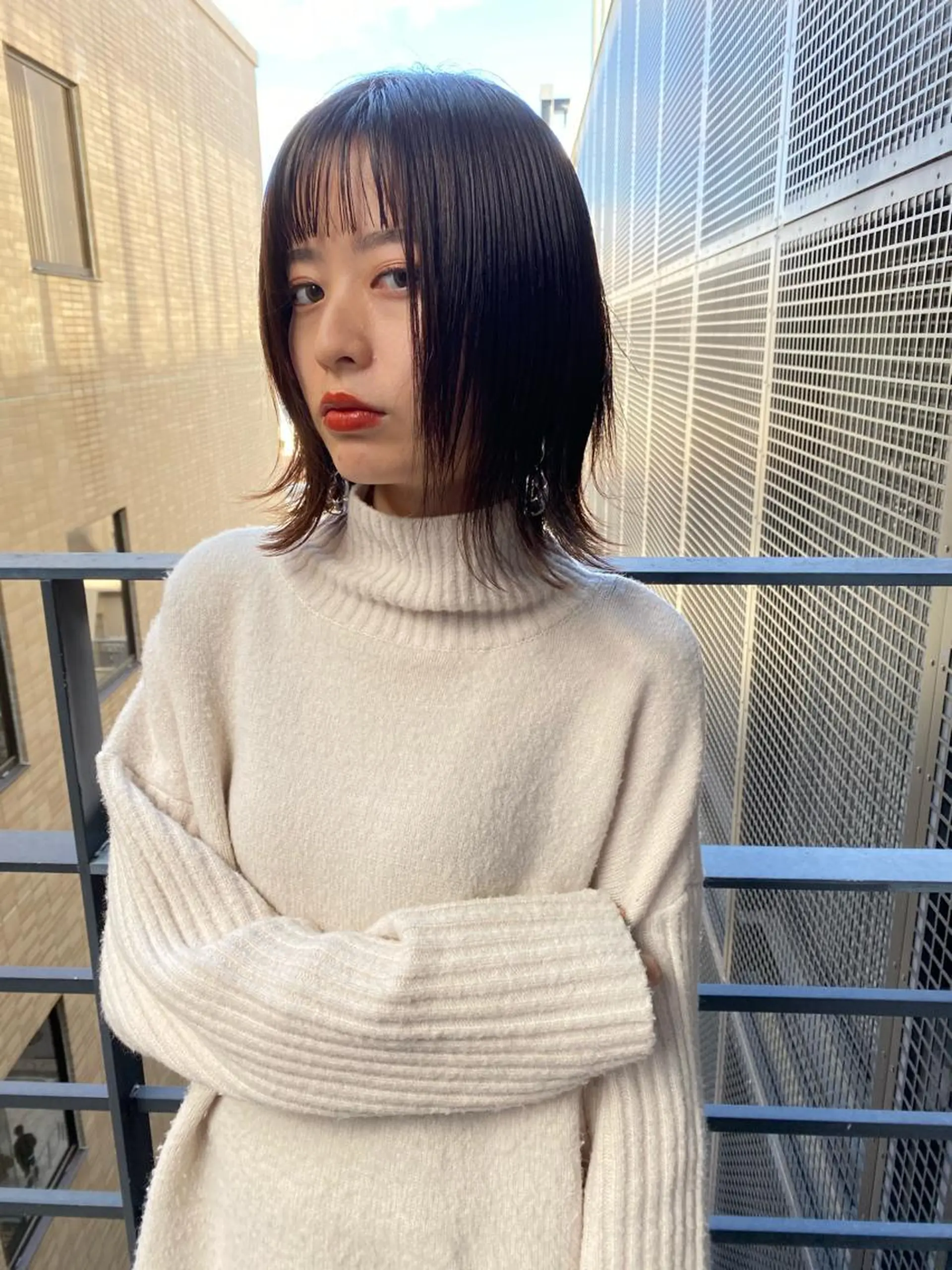 ミディアム カラー ヘアアレンジ メンズ マツエク・マツパ カット 東 寛道のヘアスタイル