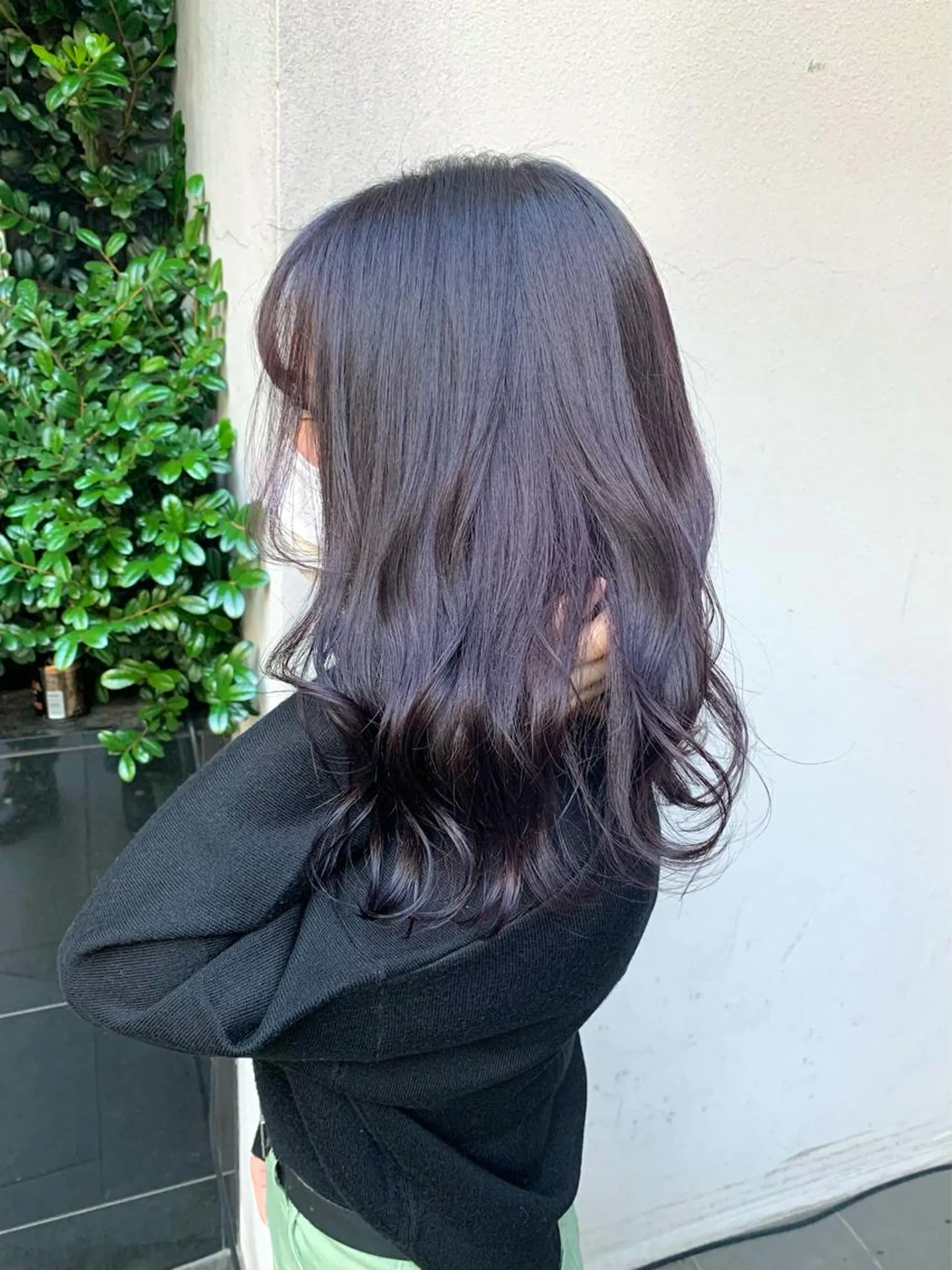 ミディアム カラー グレージュ ラベンダーカラー ラベンダーグレージュ ラベンダーグレー 矢野 晃平のヘアスタイル