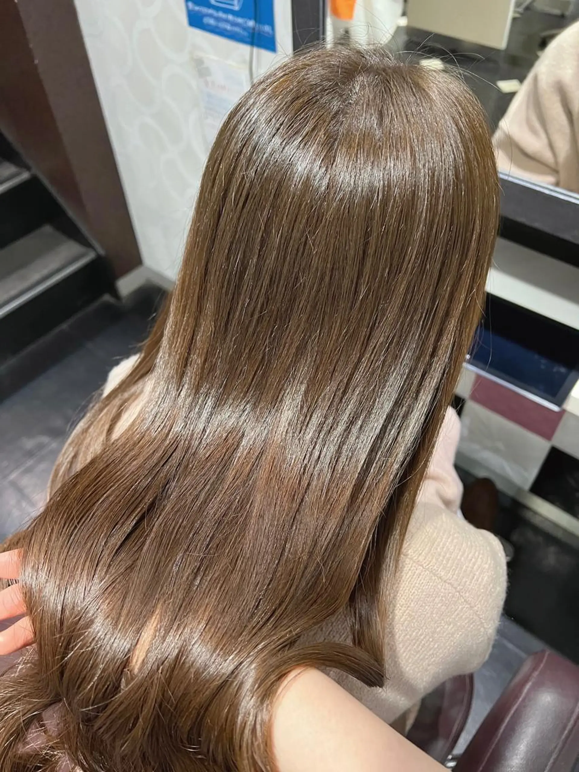 ロング カラー アッシュ ベージュカラー ブラウンカラー ヘーゼル ミルクティーベージュ 韓国ヘア ♡tomimaのヘアスタイル