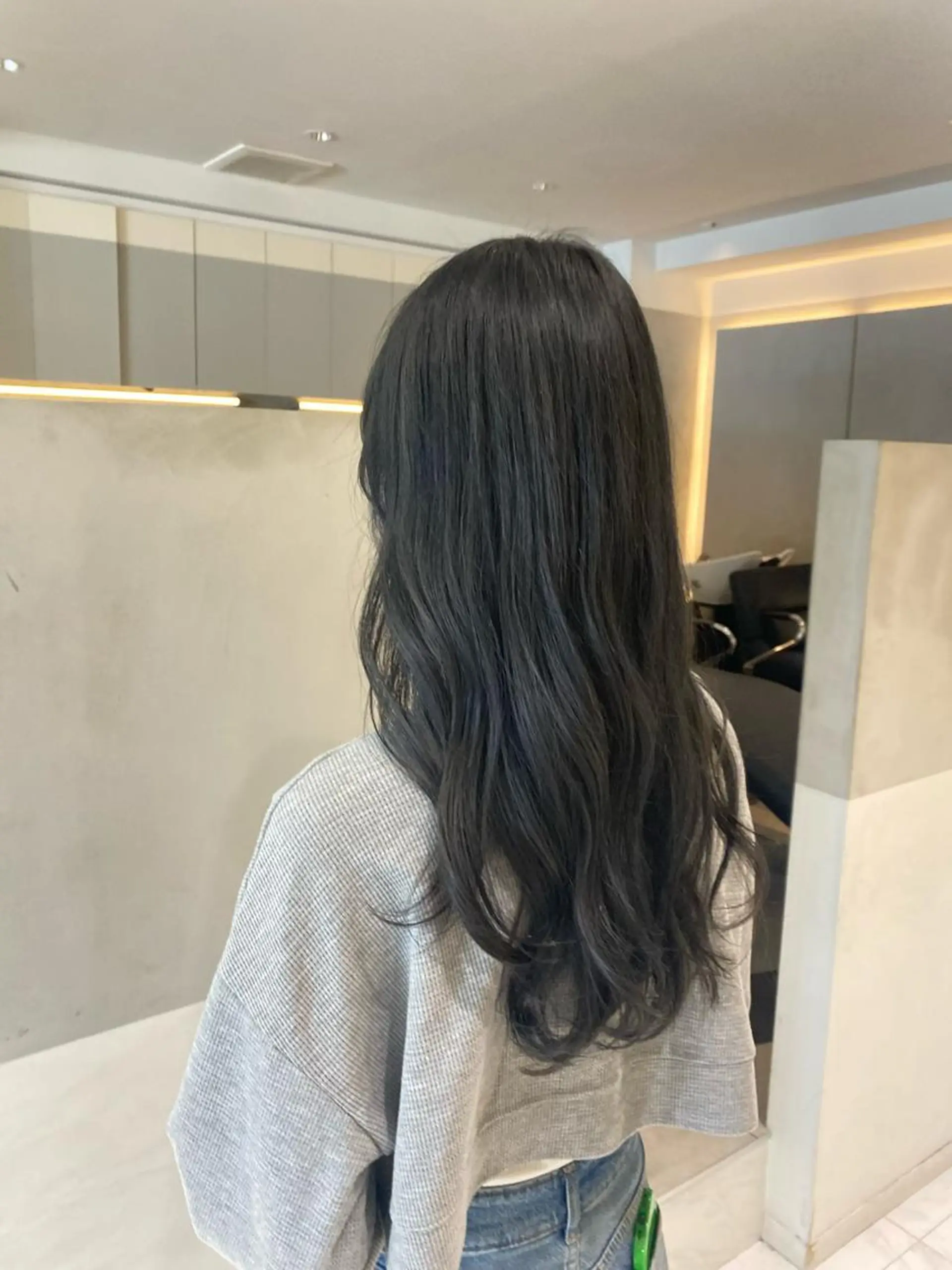 ロング カラー ブルーカラー ブルージュ ヘアカラー トリートメント ヘアセット ナチュラル/韓国💎 haruka 💎のヘアスタイル