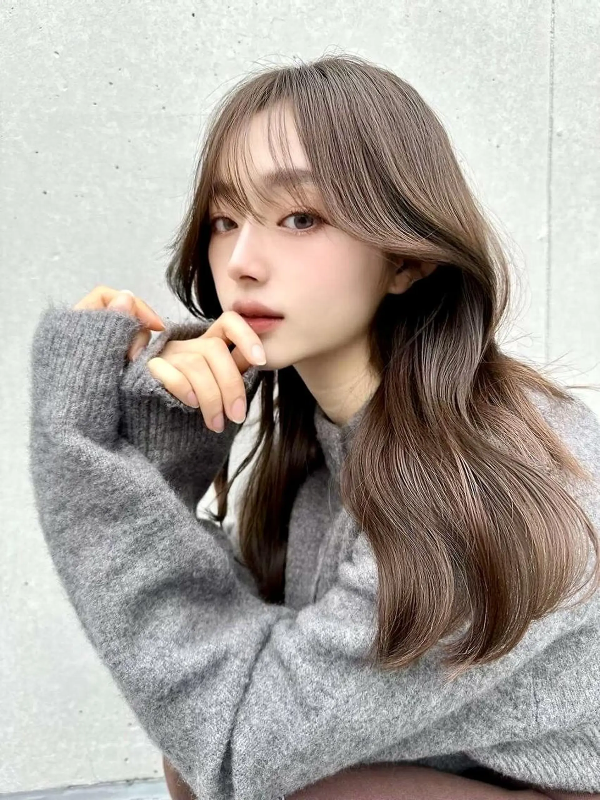 カラー 🌸春の暗髪カラー 🌸透明感ヘアのヘアスタイル