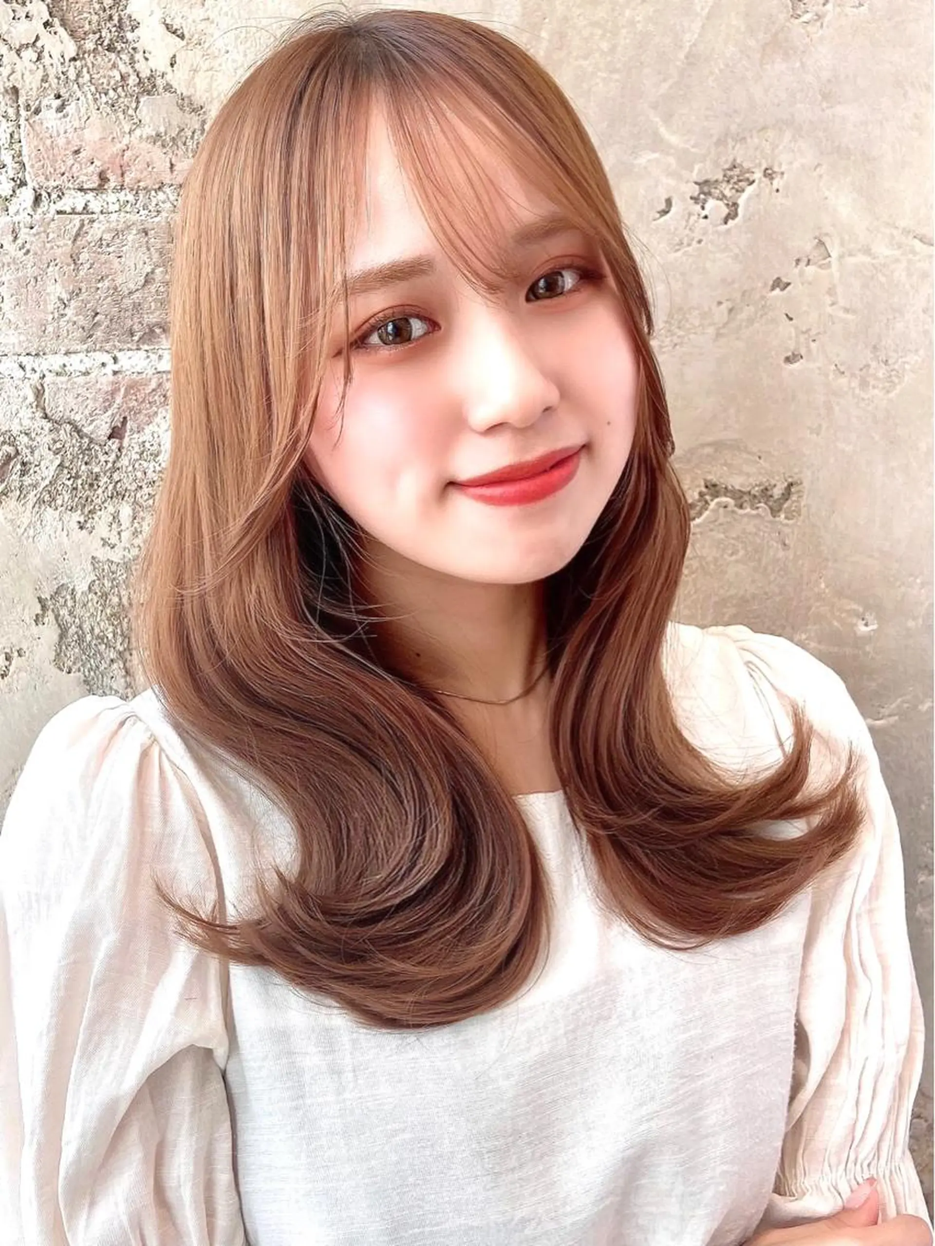 セミロング カラー パーマ ヘアアレンジ くびれヘア 🌈小顔似合わせ SHIHO🌈のヘアスタイル