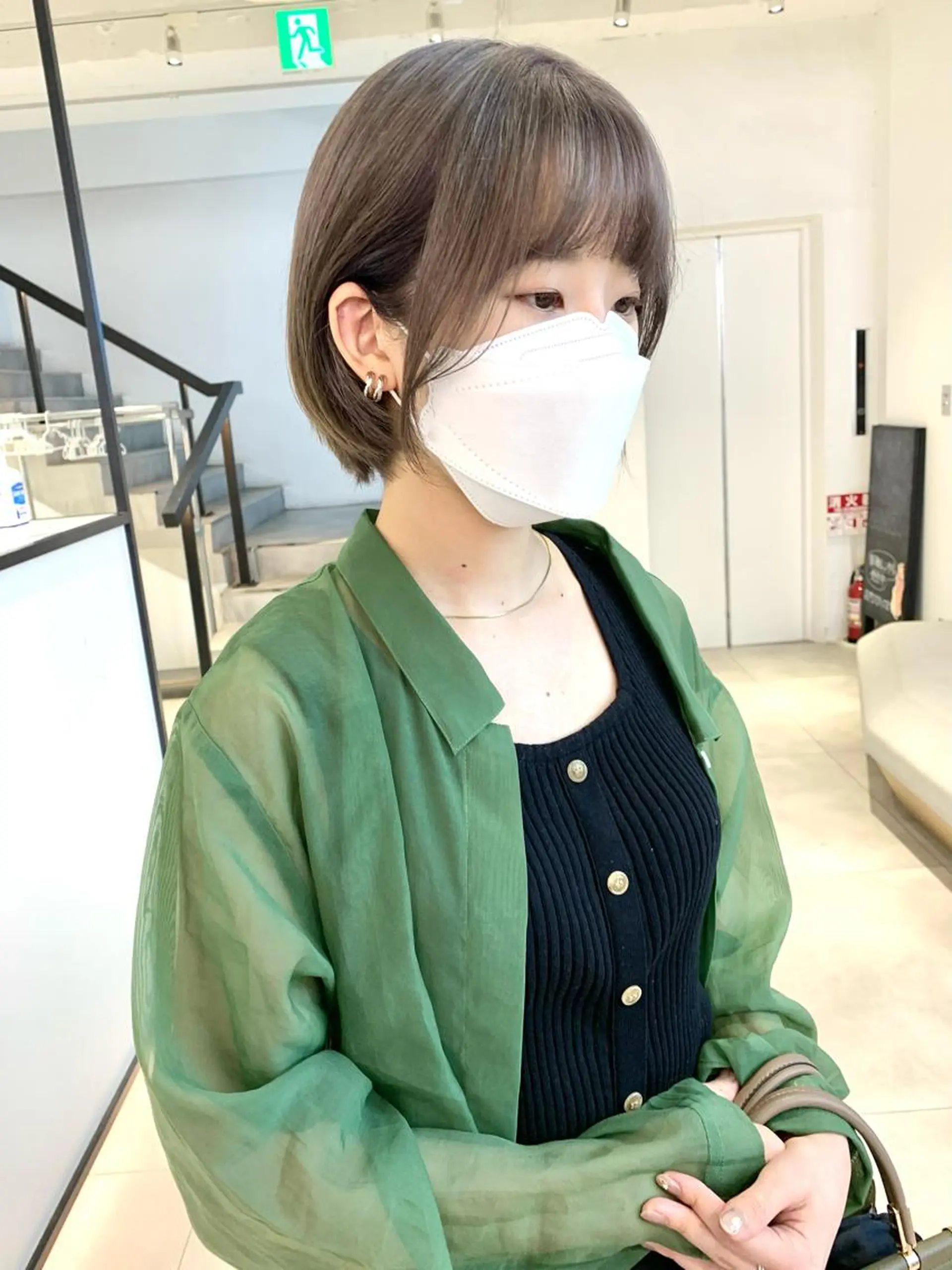 ショート カラー グレージュ Kureha/ネイル トレンドヘアのマツエク・マツパデザイン