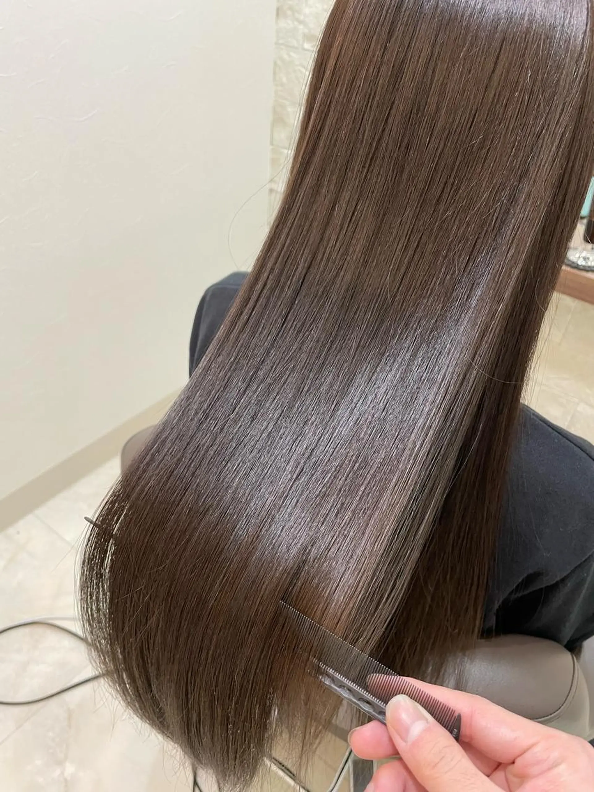 ロング カット ヘアカラー トリートメント 佐々木 達也のヘアスタイル