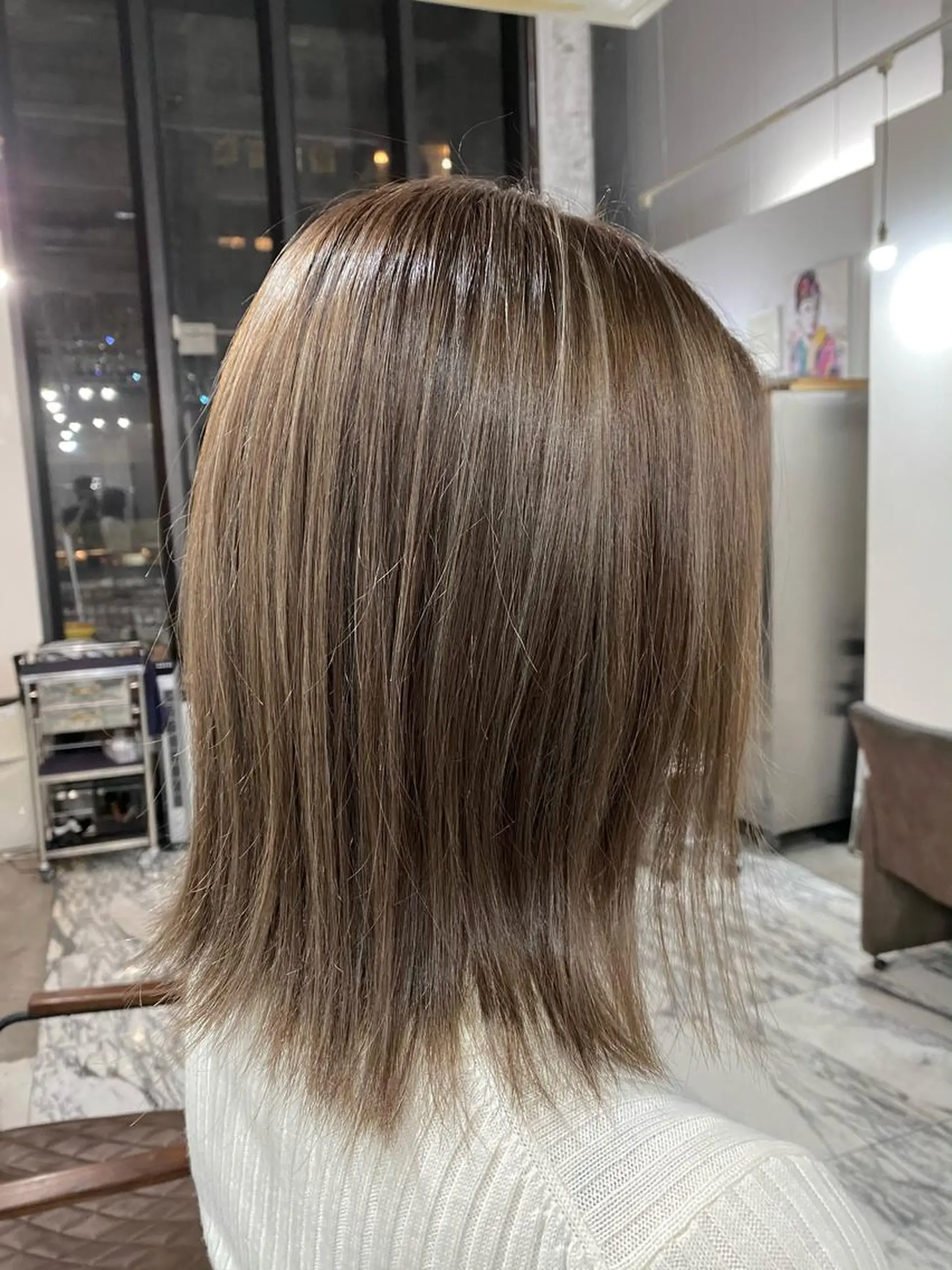 ミディアム カラー 👑圧倒的カラー👑 佐々木祐希のヘアスタイル