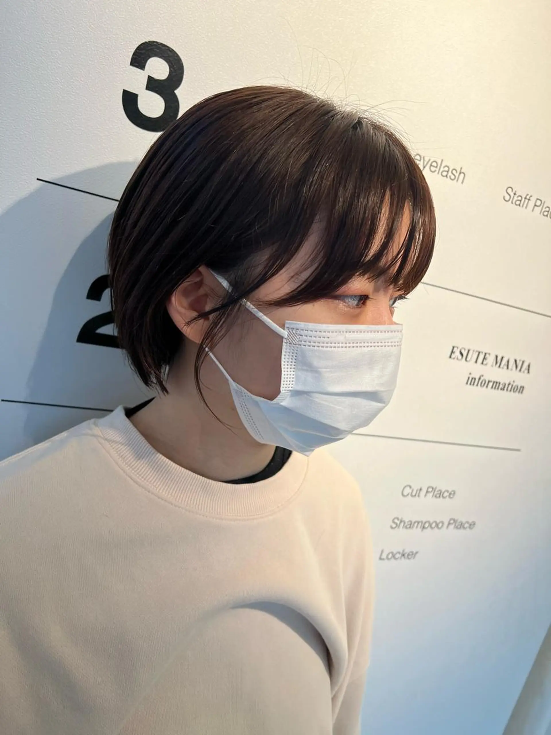 ショート ヘアアレンジ 顔周りカット カット トリートメント APREKO SAYAKAのヘアスタイル