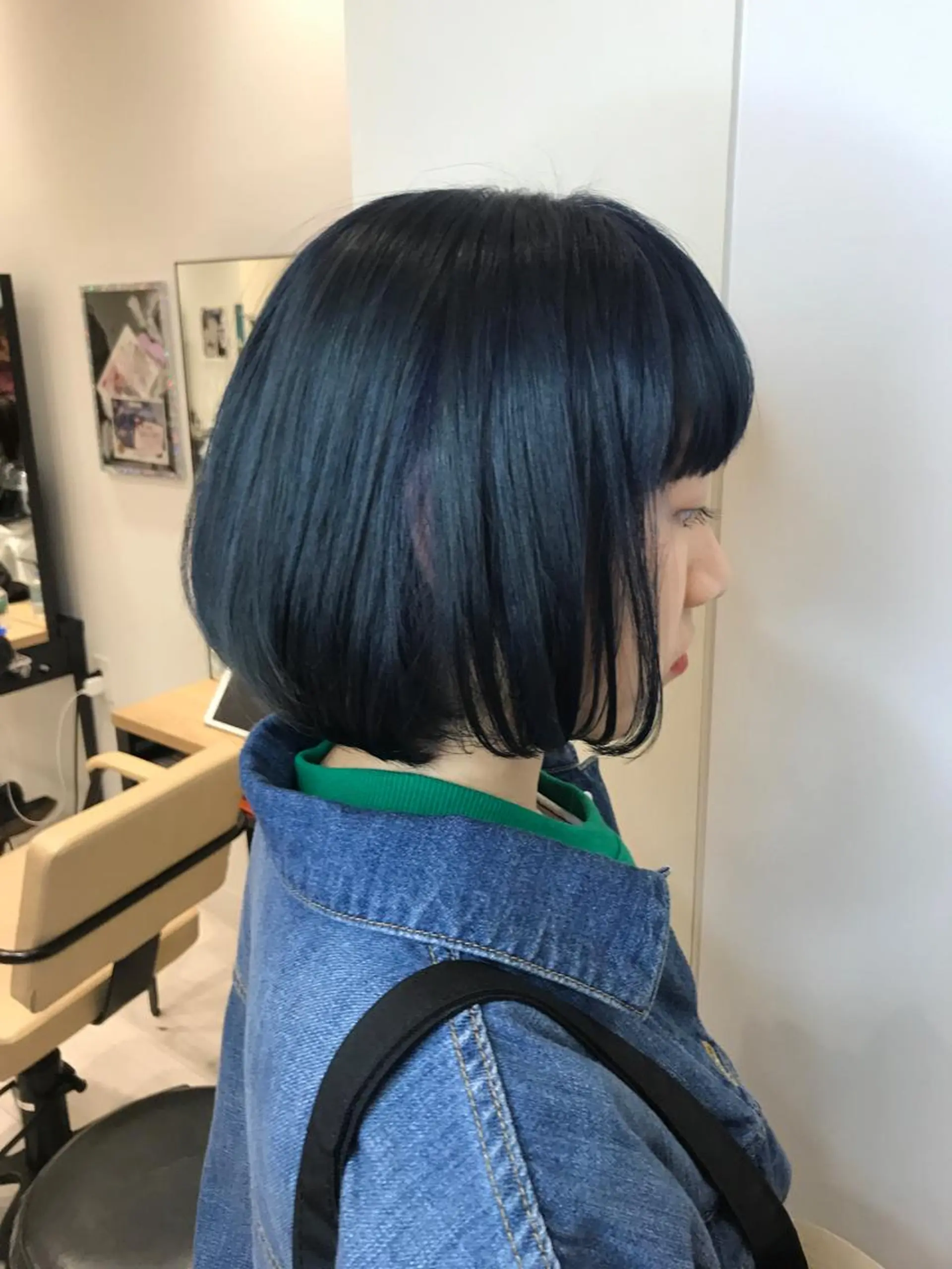 ショート カラー ブルーカラー ネイビーカラー カット ヘアカラー トリートメント インナーエクステ渋谷 🦋KAJIのヘアスタイル