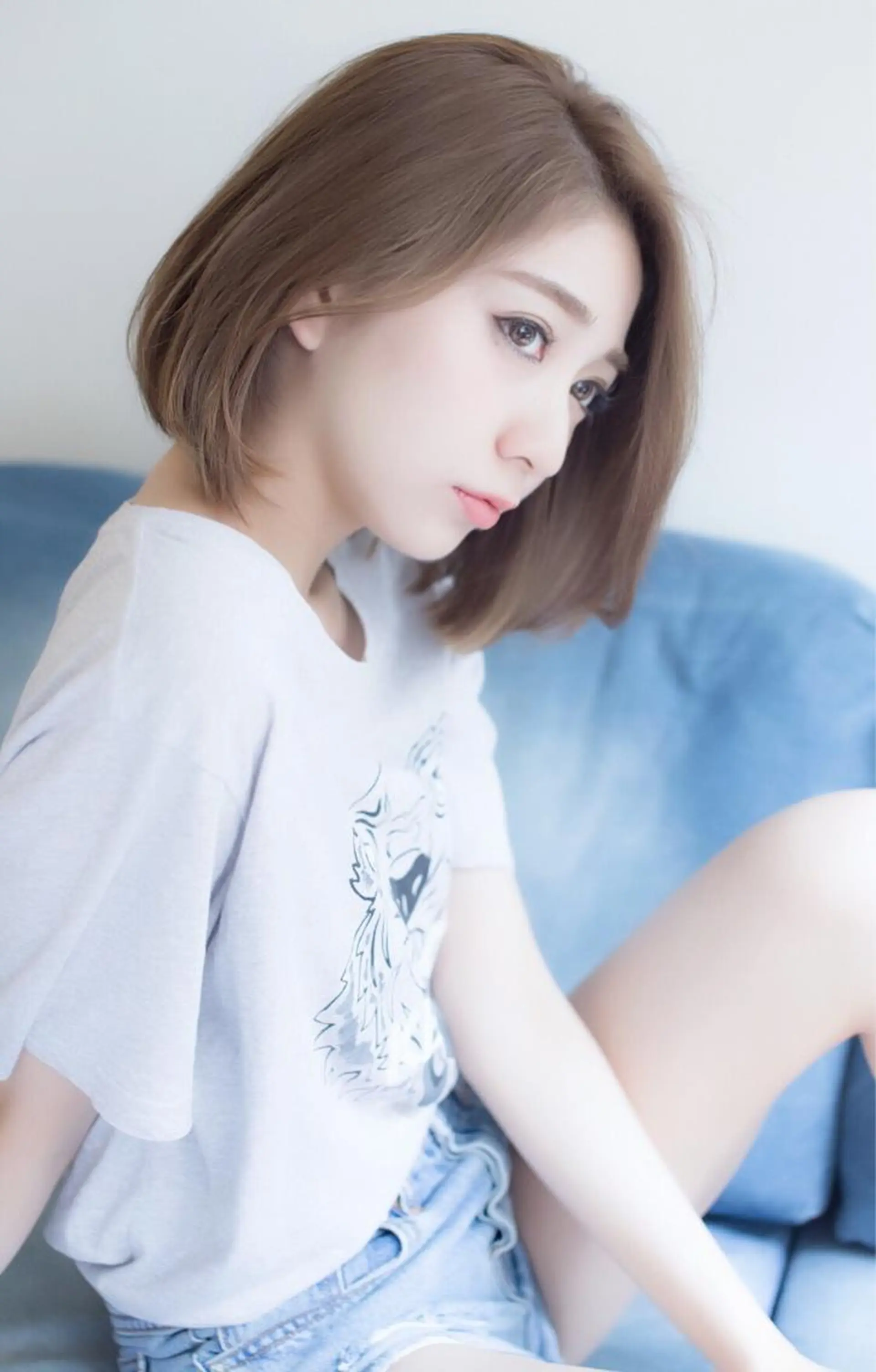 ミディアム ボブ 似合わせカット 小顔カット 竹内ケンゴ🇰🇷 EIGHT藤沢のヘアスタイル