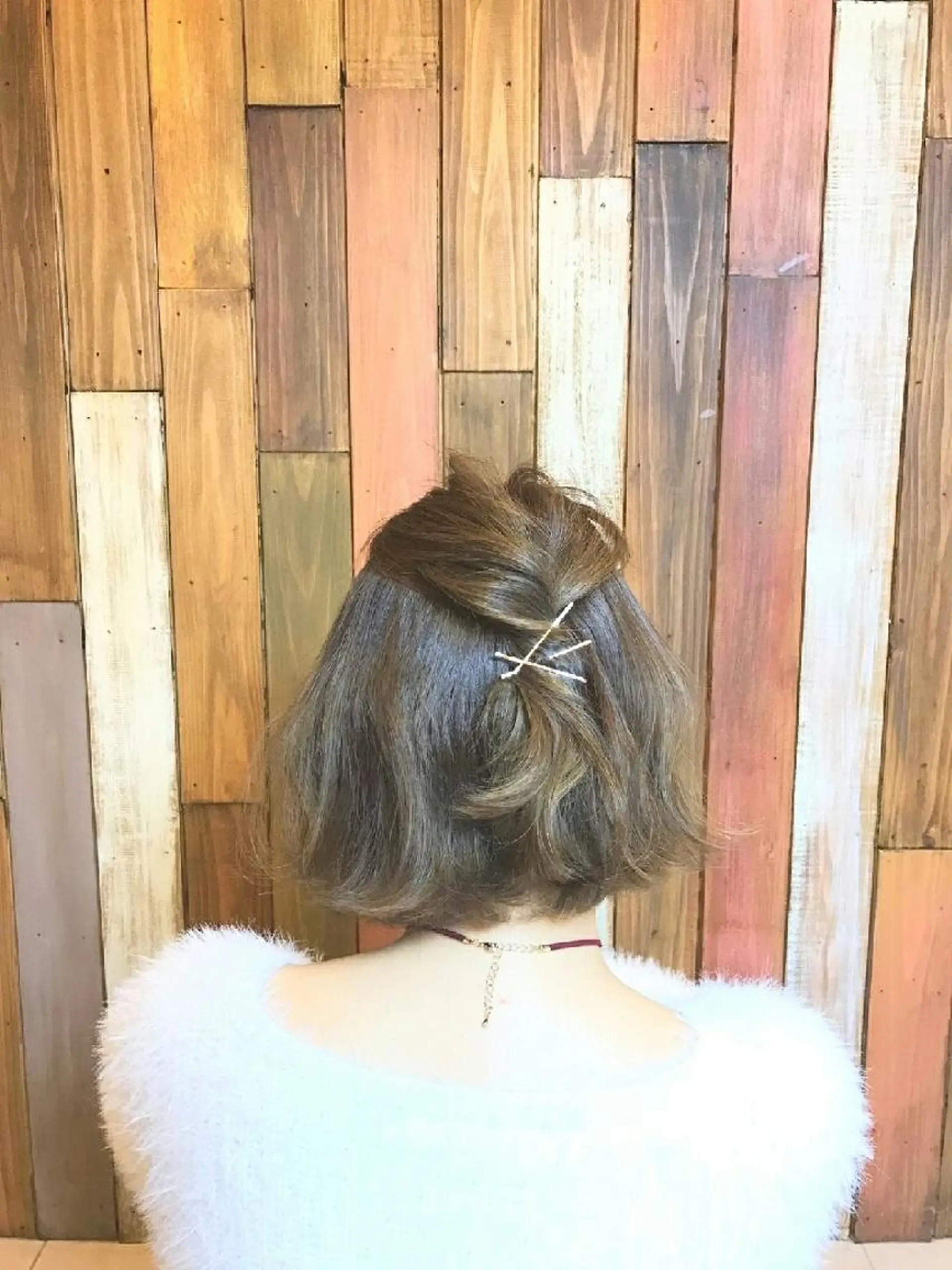 ミディアム ショート ヘアアレンジ 切りっぱなしボブ ボブ 外ハネヘア キノシタ ナオユキのヘアスタイル