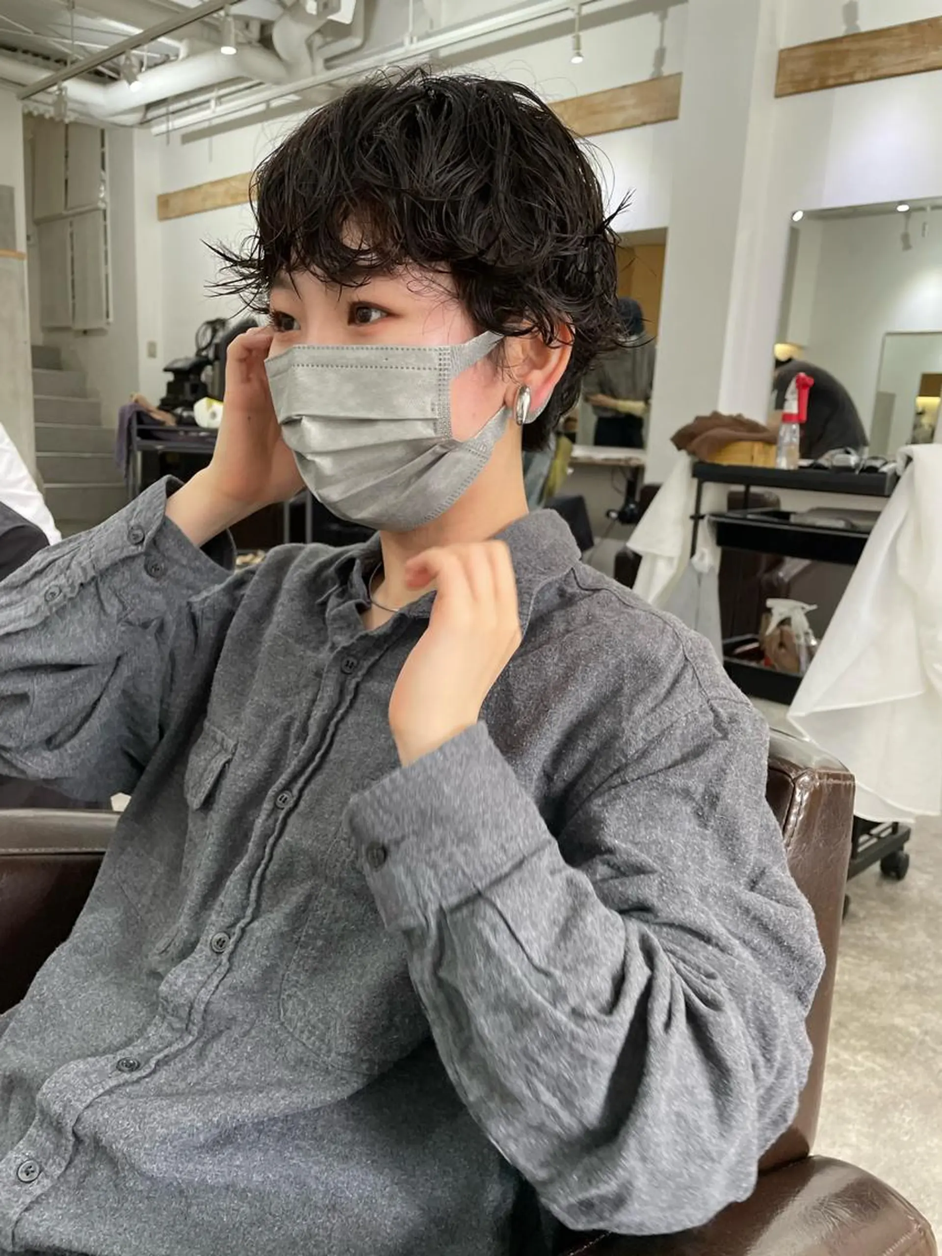 ショート カラー パーマ キッズ ネイル マツエク・マツパ アイブロウ 伸ばしかけ ショートヘア ニュアンスネイル ショートネイル ニュアンスパーマ カット パーマ トリートメント パーマ/透明感カラー /ボブ/吉田一生のヘアスタイル