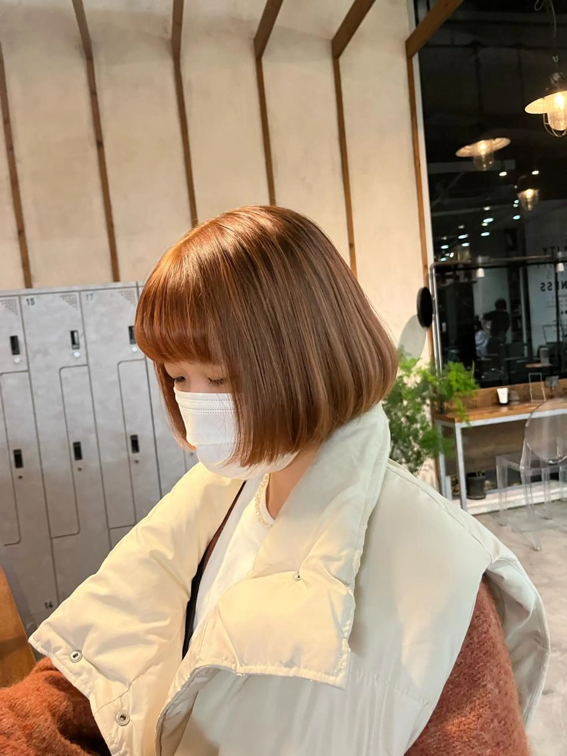 ショート カラー ヘアカラー トリートメント ボブ/ベージュ/ パーマ🪿近森ゆいのヘアスタイル