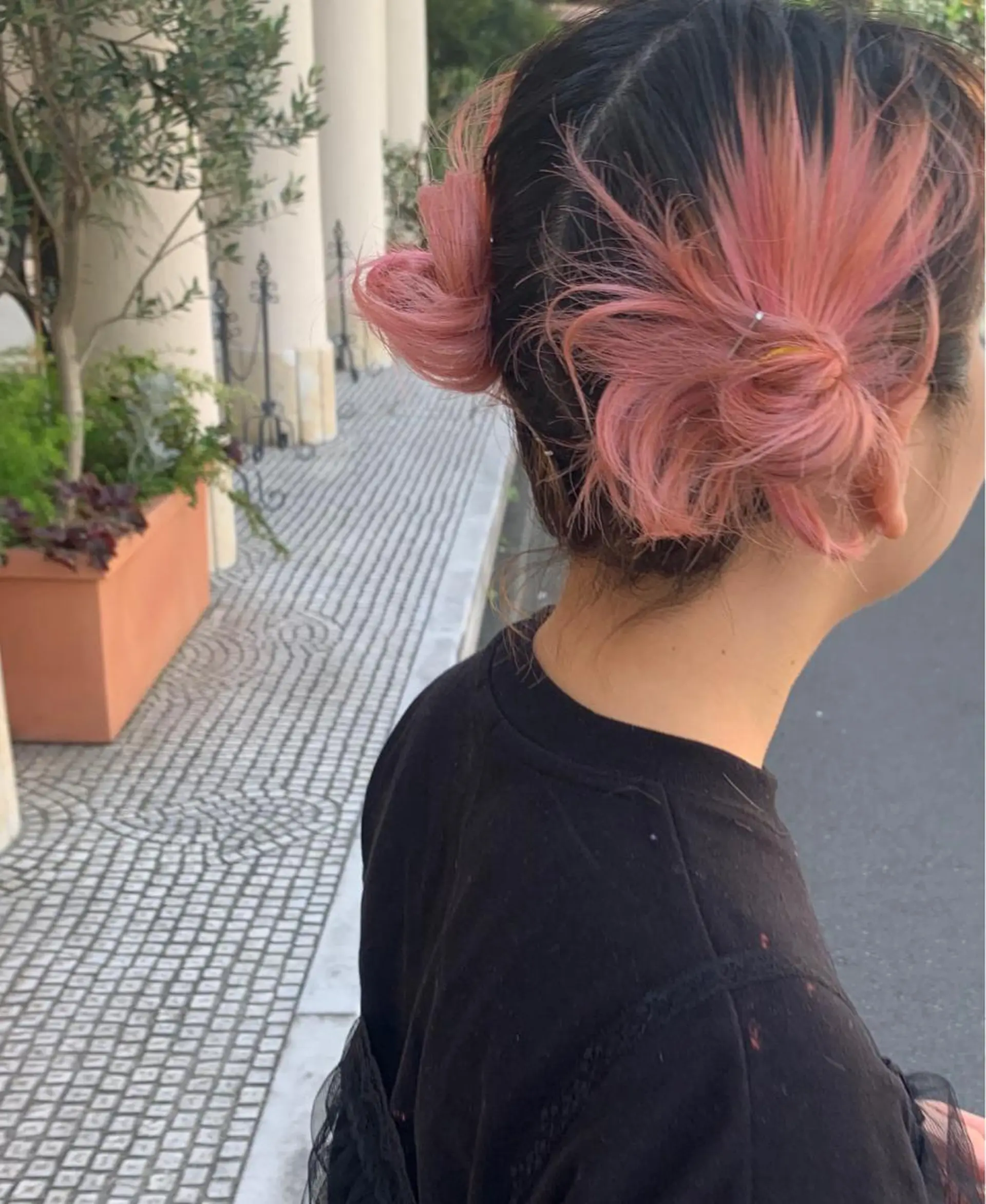 ミディアム カラー ヘアアレンジ 色落ちまでキレイに！ ！女性サロンのヘアスタイル