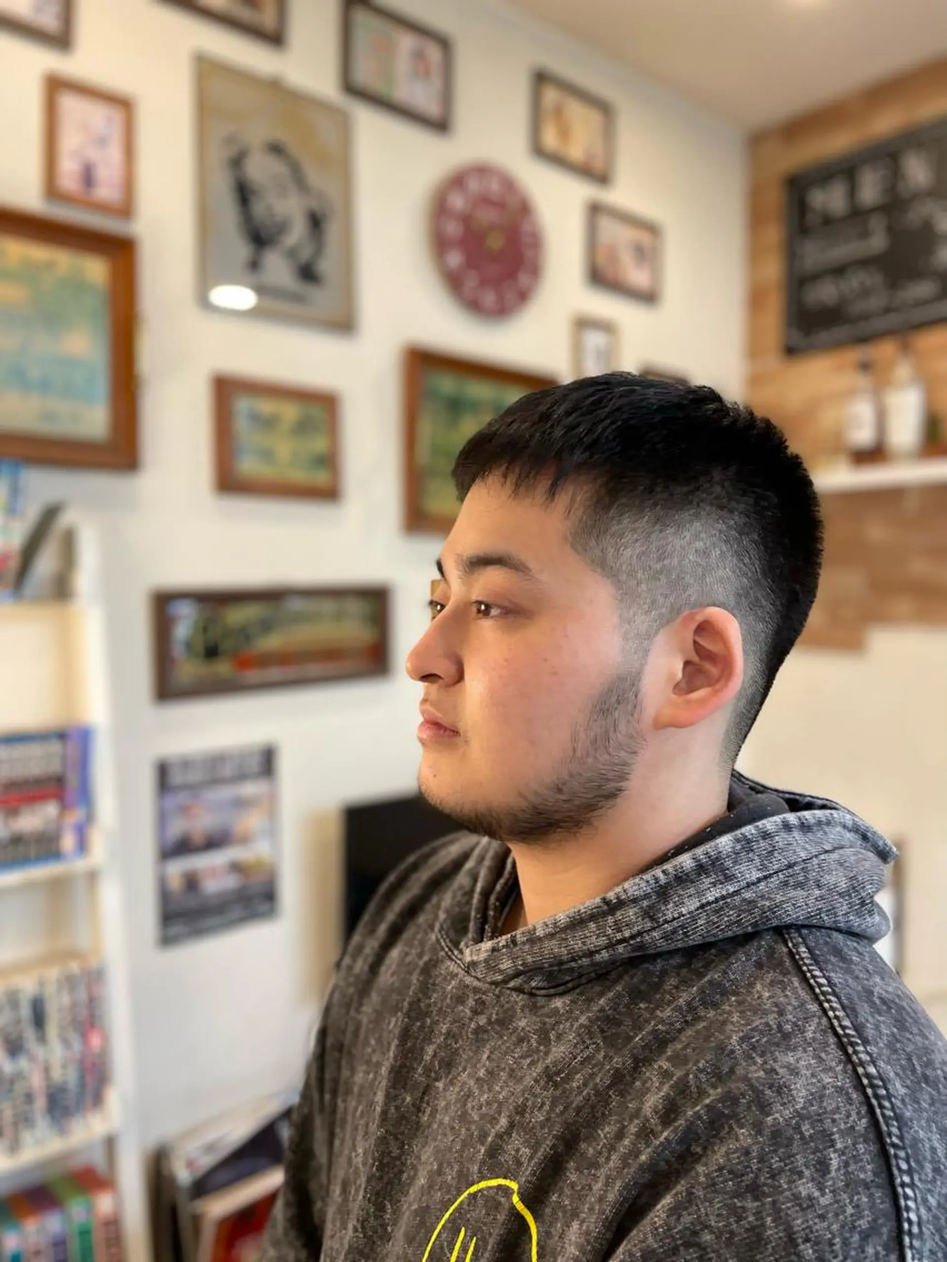 ショート メンズ フェードカット 山田 美翔のヘアスタイル