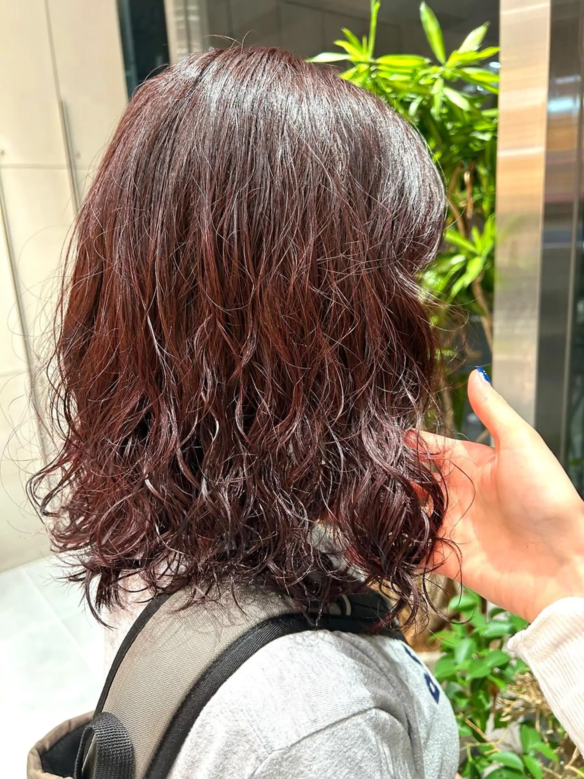 ミディアム カラー ボルドーカラー ヘアカラー トリートメント ヘアセット 垢抜け/レイヤー /艶カラー🪼風香のヘアスタイル