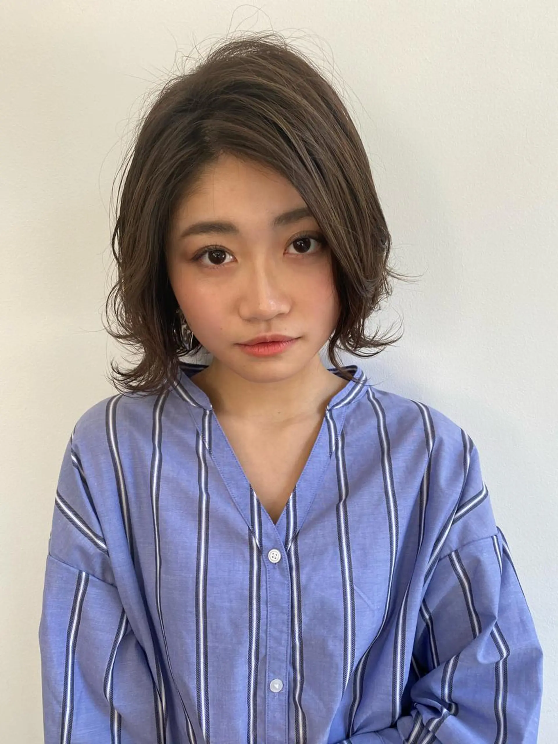 ミディアム カット ヘアカラー トリートメント 縮毛/ショート/ ボブ/レイヤー/小原のヘアスタイル