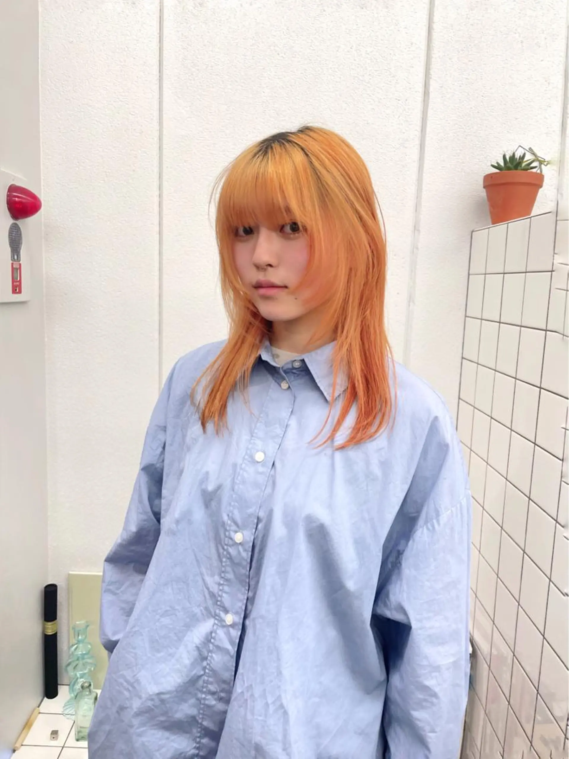 ミディアム カラー カット ヘアカラー 関 京磨のヘアスタイル